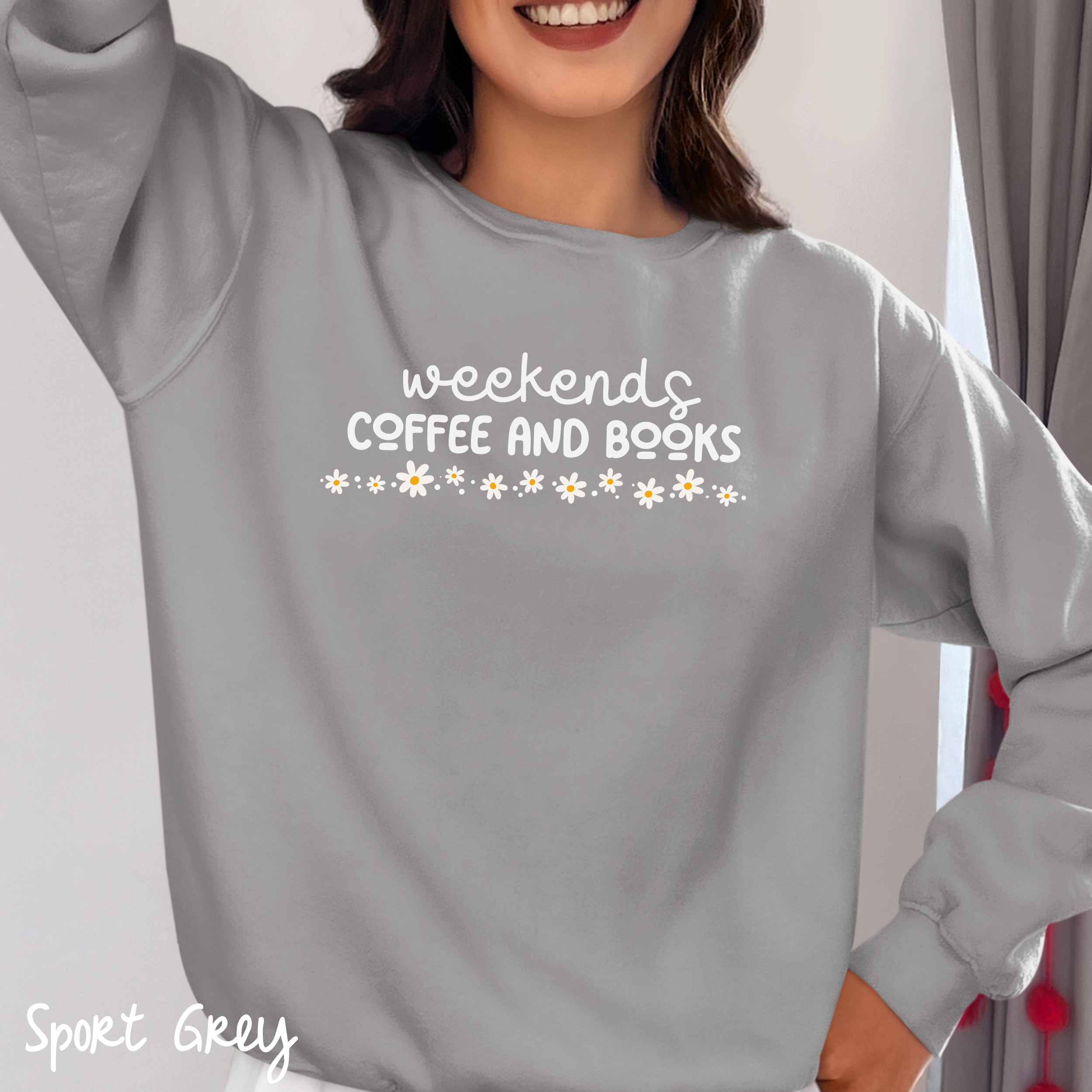 Bookish Sweatshirt, Book Lover Crewneck Sweatshirt, Weekends Coffee & Books, Bookworm Shirt, Books Sweatshirt, Cozy Sweatshirt