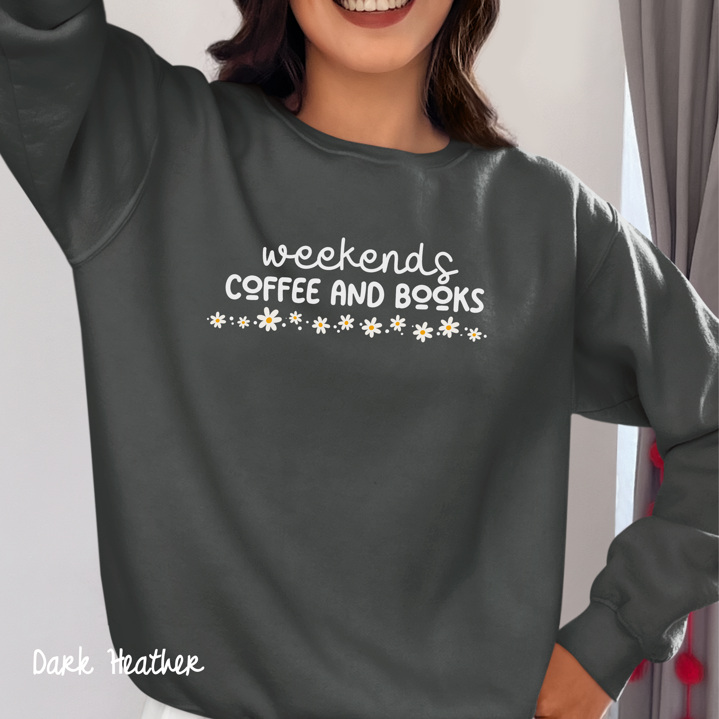 Bookish Sweatshirt, Book Lover Crewneck Sweatshirt, Weekends Coffee & Books, Bookworm Shirt, Books Sweatshirt, Cozy Sweatshirt