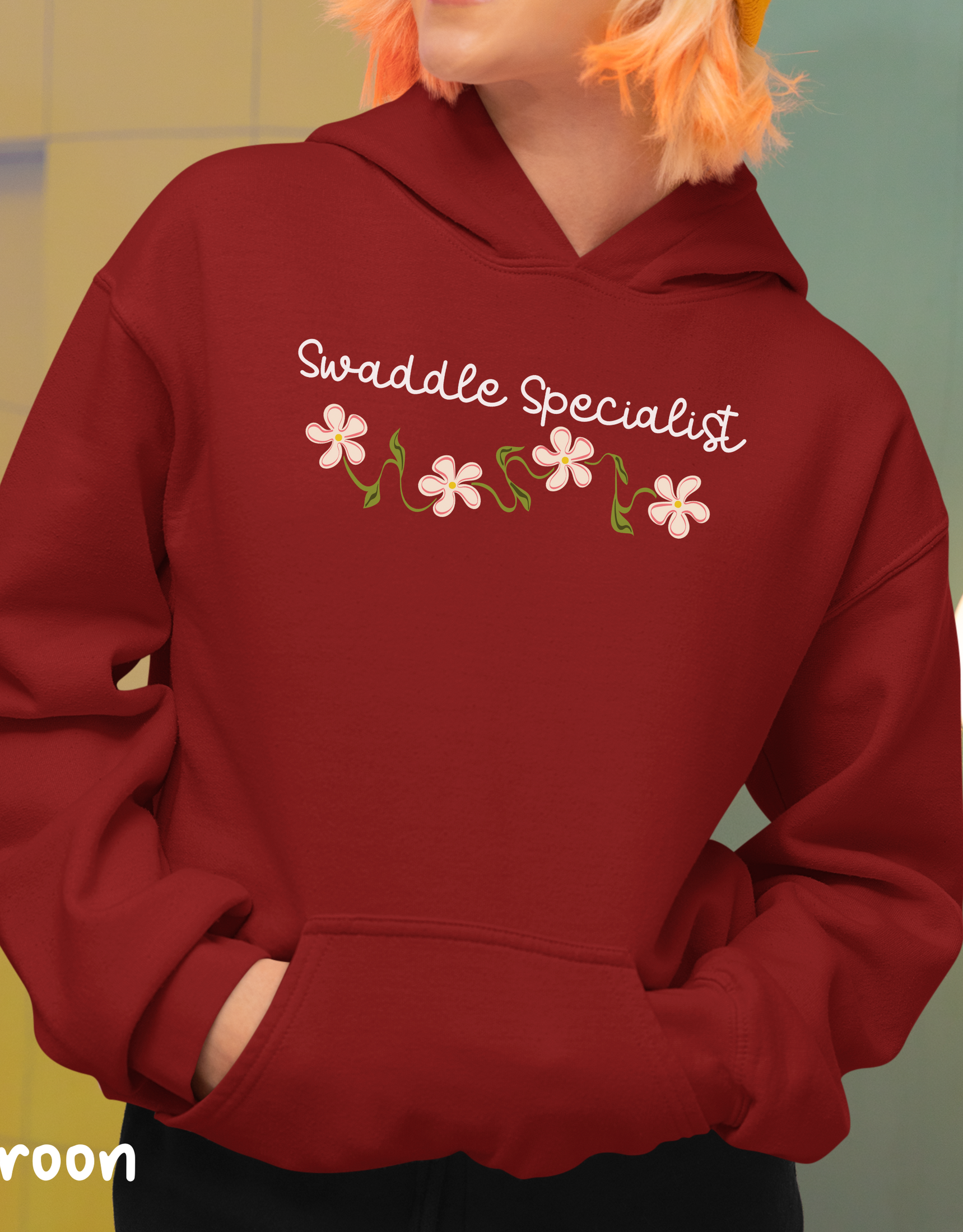 Swaddle Specialist Hoodie, NICU, Mother Baby Nurse Tech Crewneck Hoodie, Neonatal ICU Registered Nurse, Gift for New Grad Student