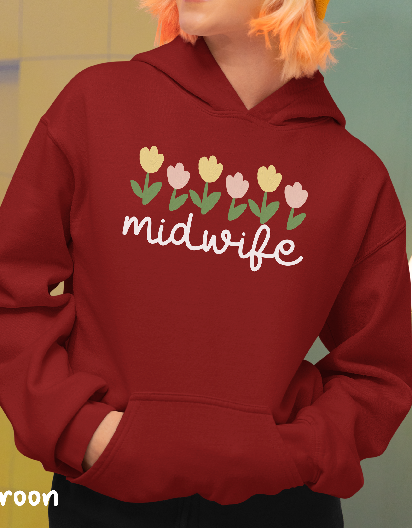 Midwife Hoodie, Midwife Gift, Gift for Midwife, Birth Midwife Hoodie, Baby Catcher Hoodie, Midwife Floral