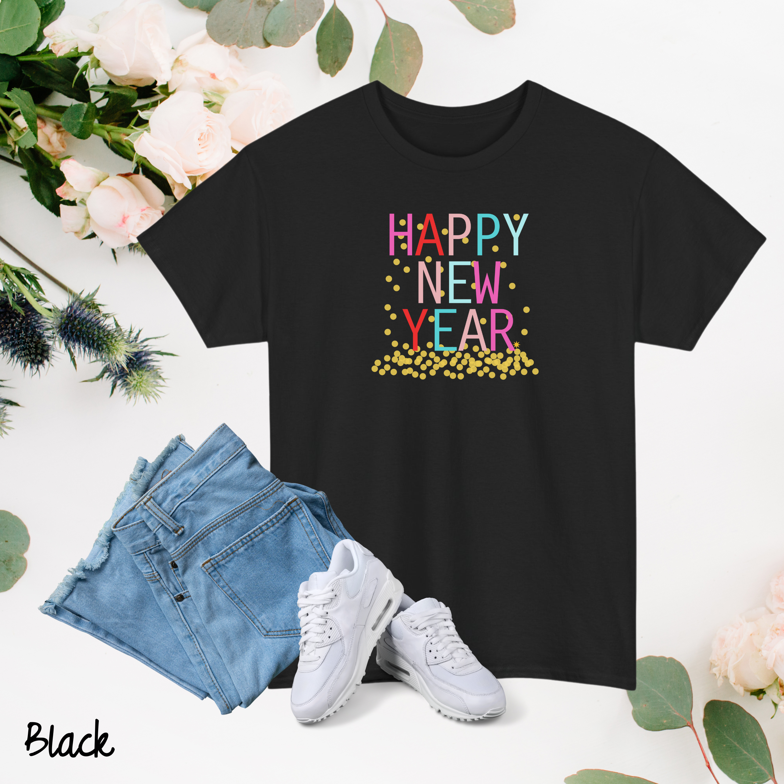 Colorful New Year Shirts, Cozy Season Tees Of New Year, Happy New Year Tshirts