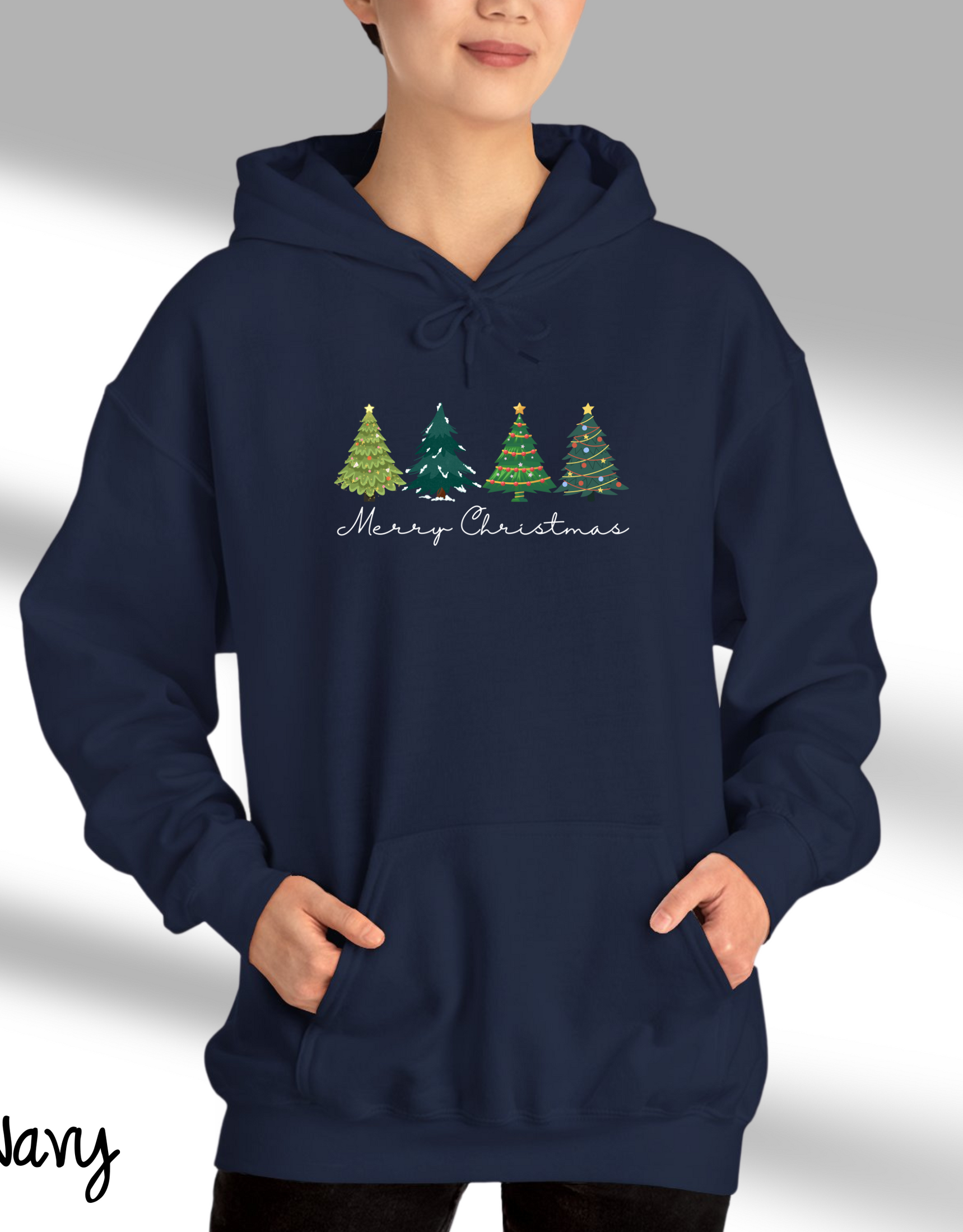 Merry Christmas Pine Trees Hoodies for Women & Perfect Holiday Gift Ideas