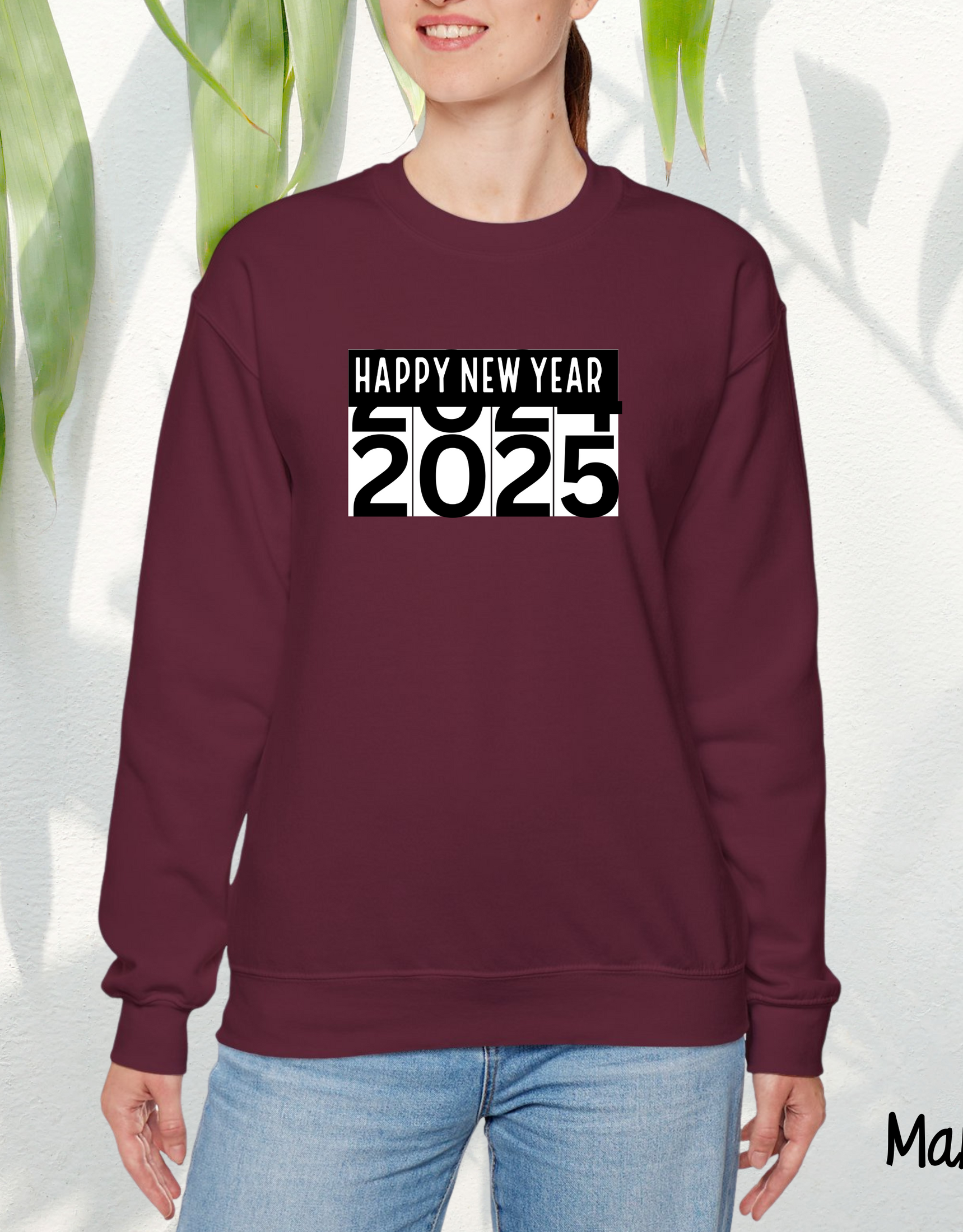 Happy New Year 2025 Sweatshirt, New Year Party Sweater, New Year Eve Sweater, Matching Family Sweater