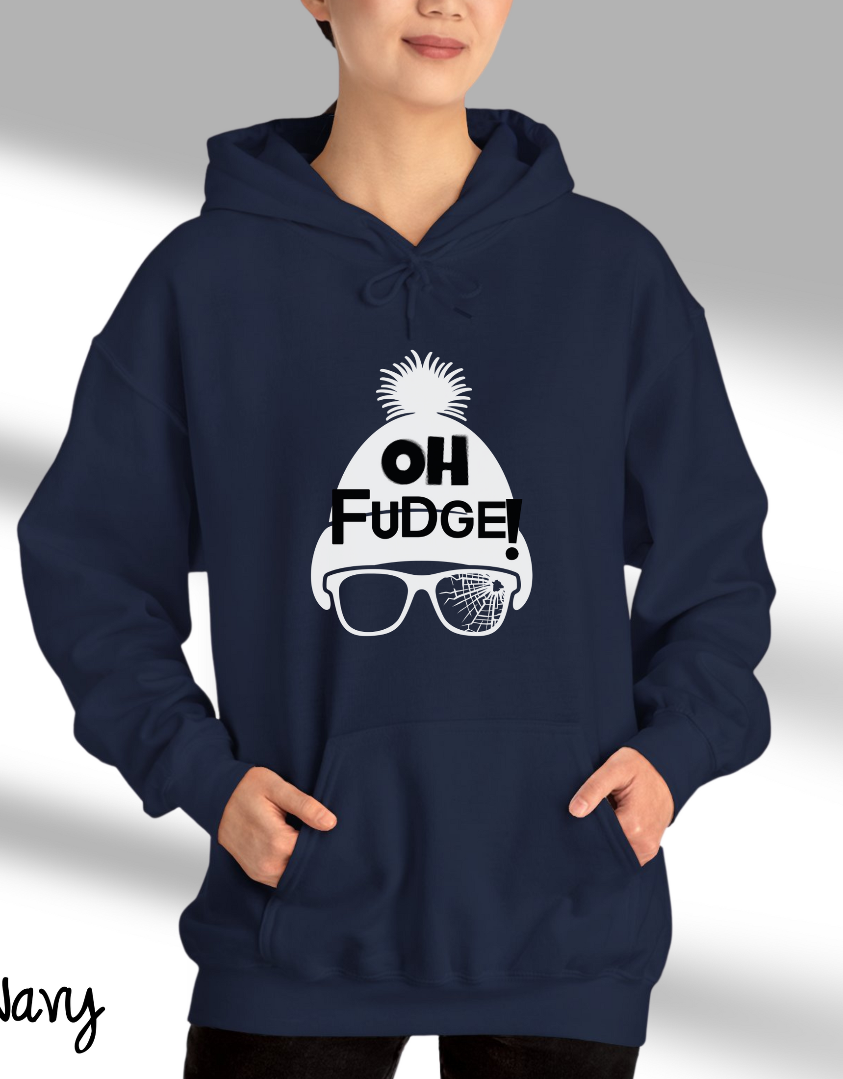 Oh Fudge Christmas Hoodie & Blue Hoodies for Women Cozy Holiday Style