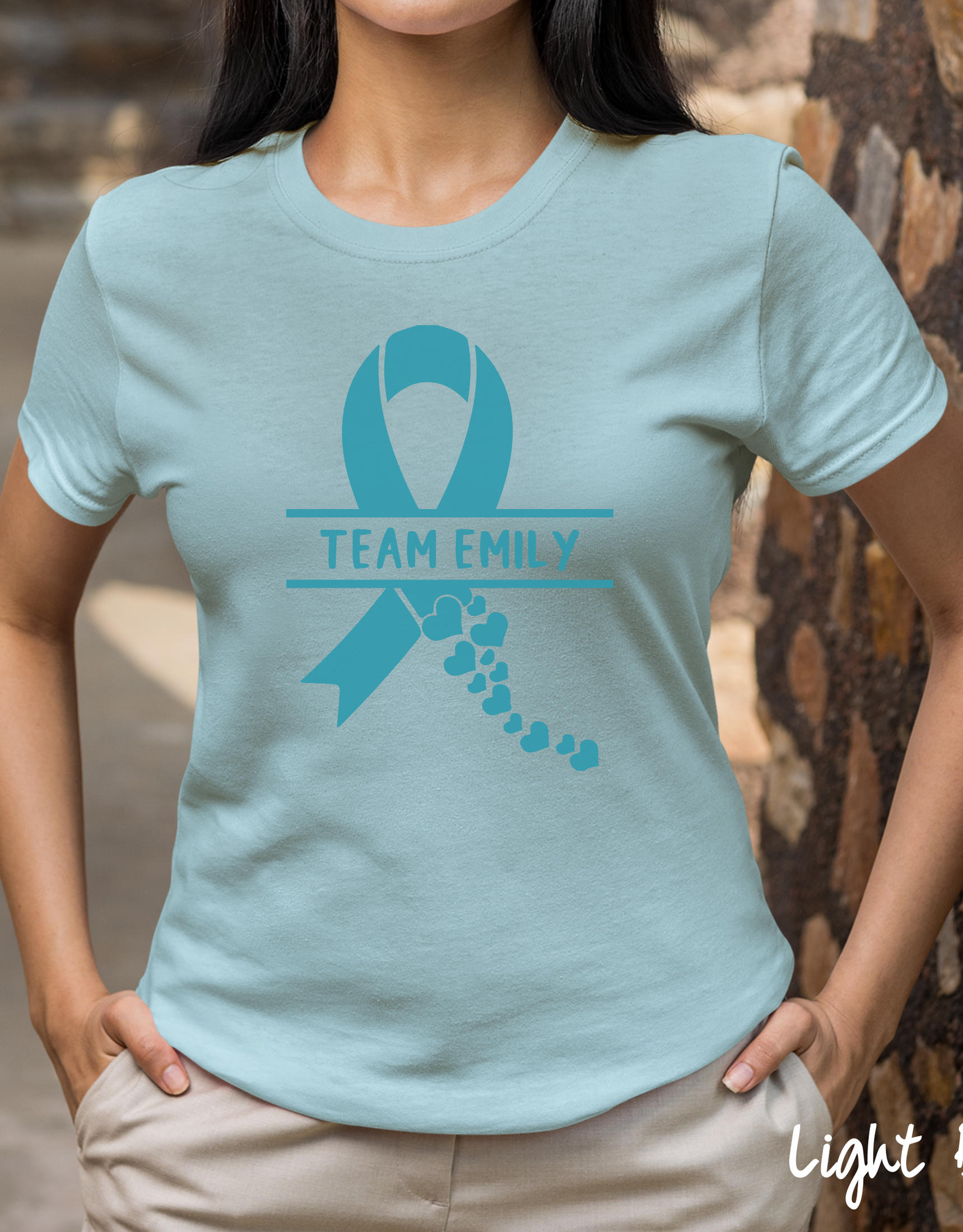 Team Cancer Shirt, Ovarian Cancer Support Team, Custom Cancer Awareness Shirt, Ovarian Support Team Shirt, Cervical Cancer Ribbon