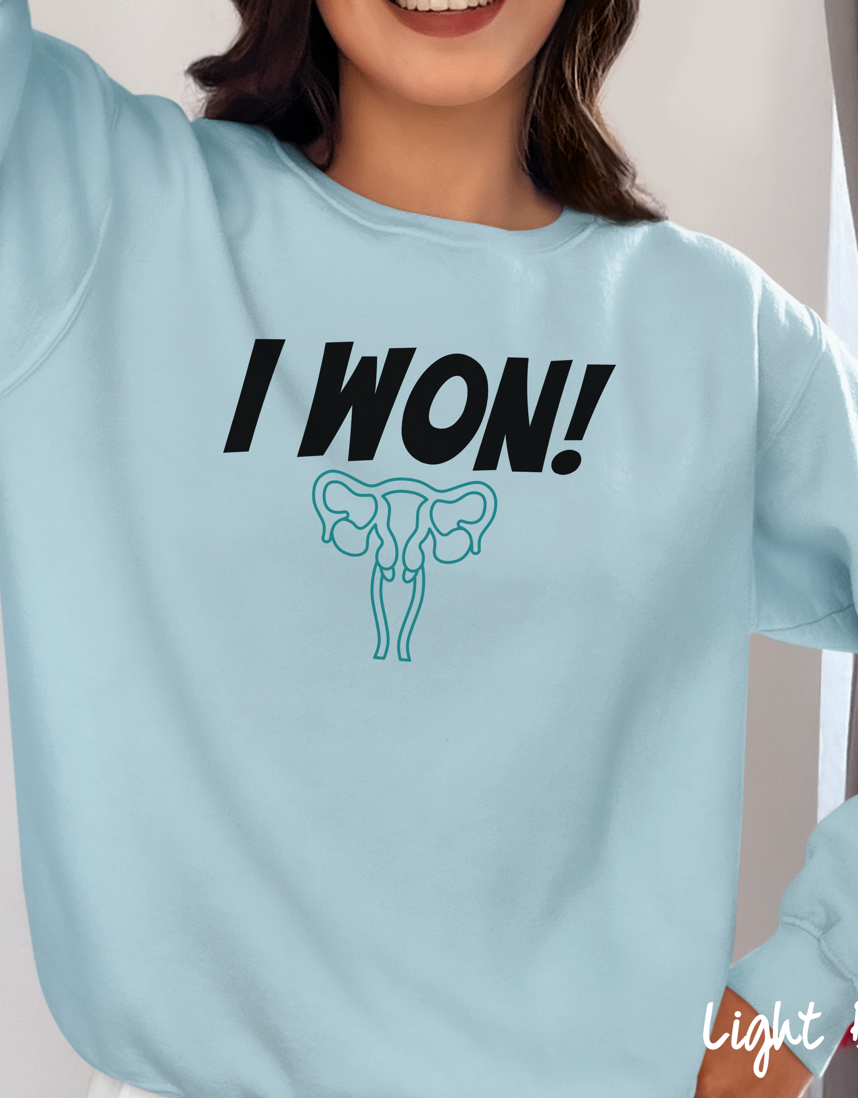 Ovarian Cancer Awareness Sweater, Cancer Sweater, Support Sweater, I Won Sweater, Cancer Support Gift, Cancer Survivor Gift, Cancer Patient