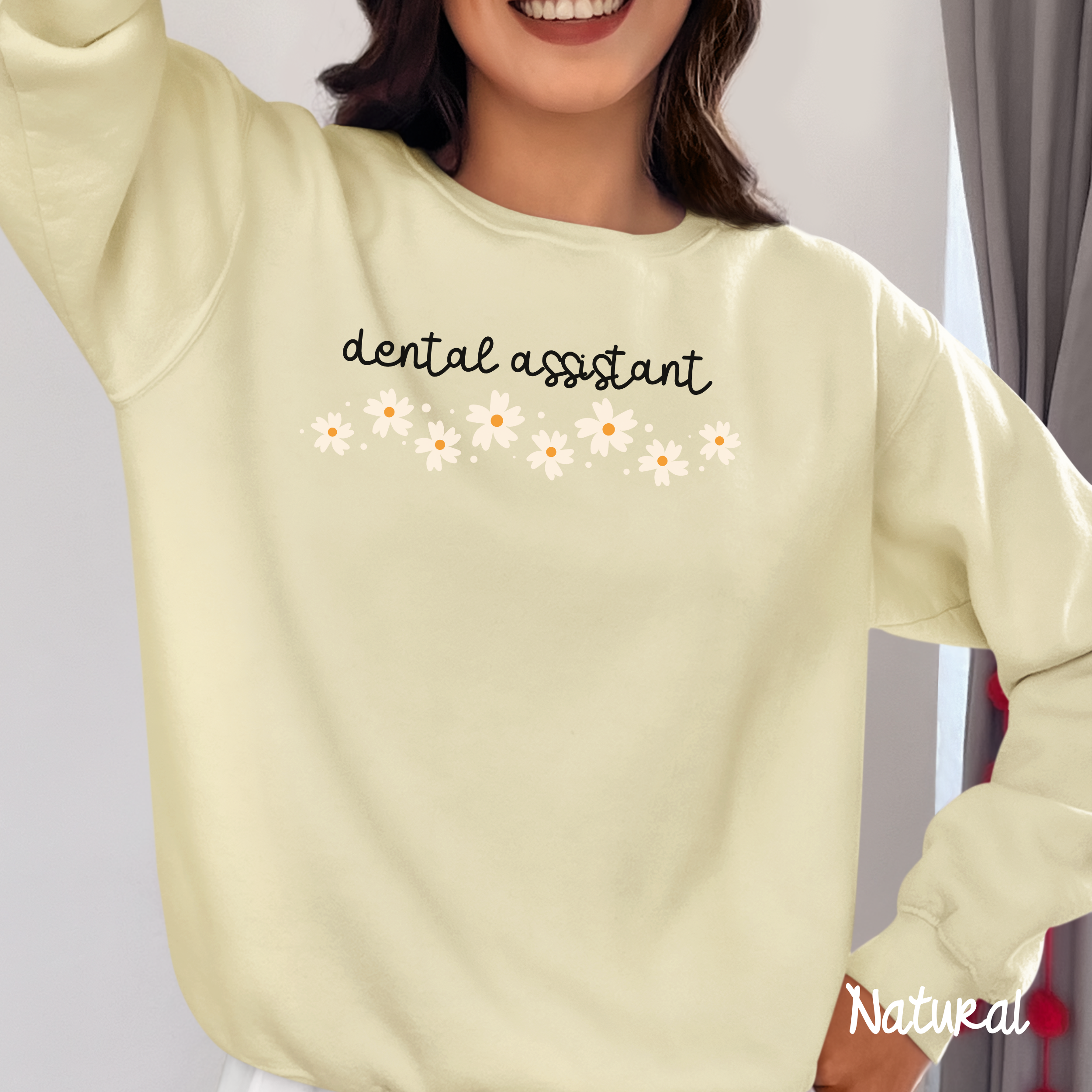 Floral Dental Assistant Sweatshirthirt, Gift For Assistant, Dental Gifts, Tooth Gift, Teeth Sweater, Dental Assisting Sweater, RDA sweater