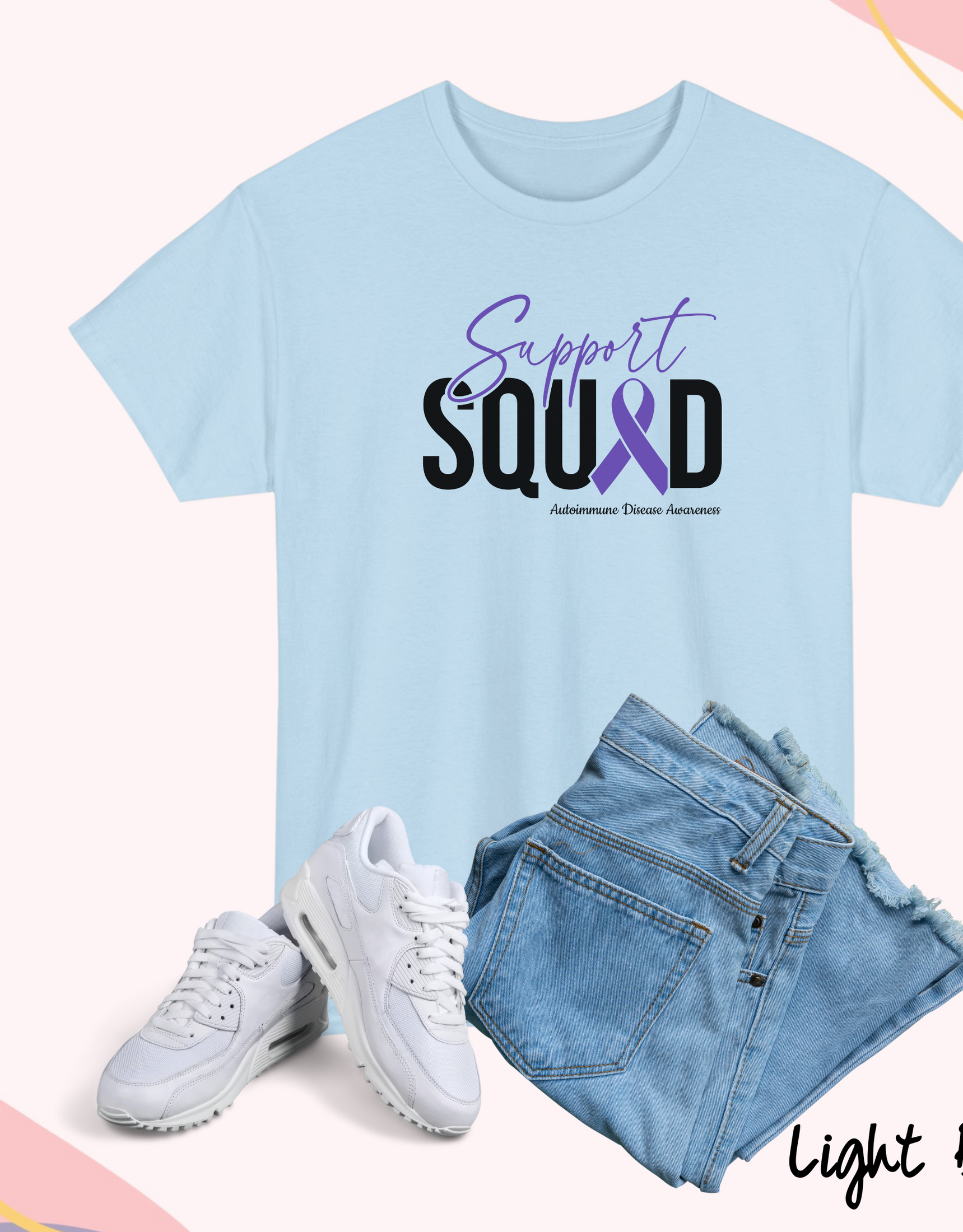 Autoimmune Awareness Shirt, Support Squad Shuirt, Chronic Illness Shirt, Survivor Shirt Purple Rainbow Tee, Invisible Illness Shirt