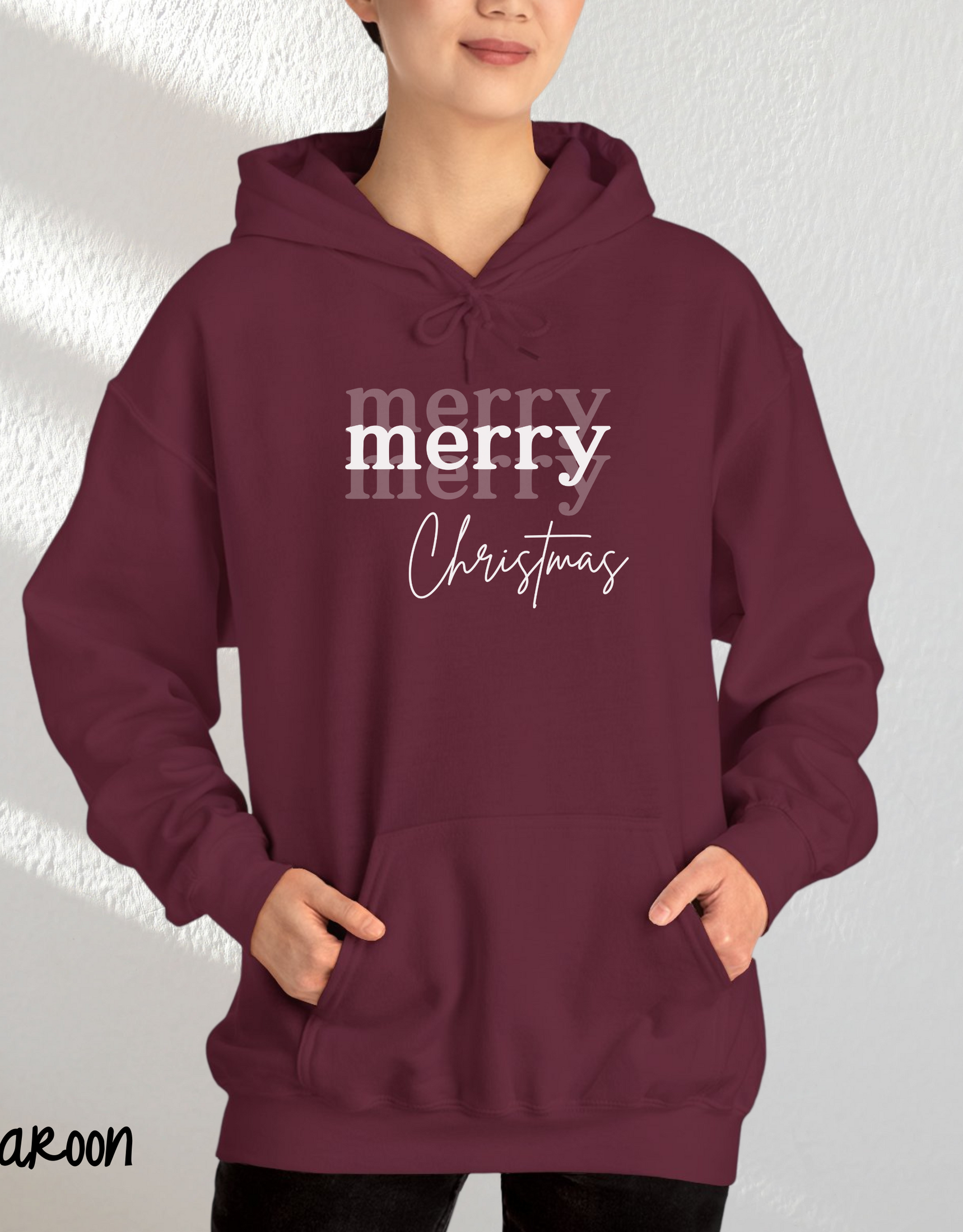 Retro Merry Christmas Hoodie, Winter Holiday Hoodie, Festive Pullover, Cozy Christmas Hoodie