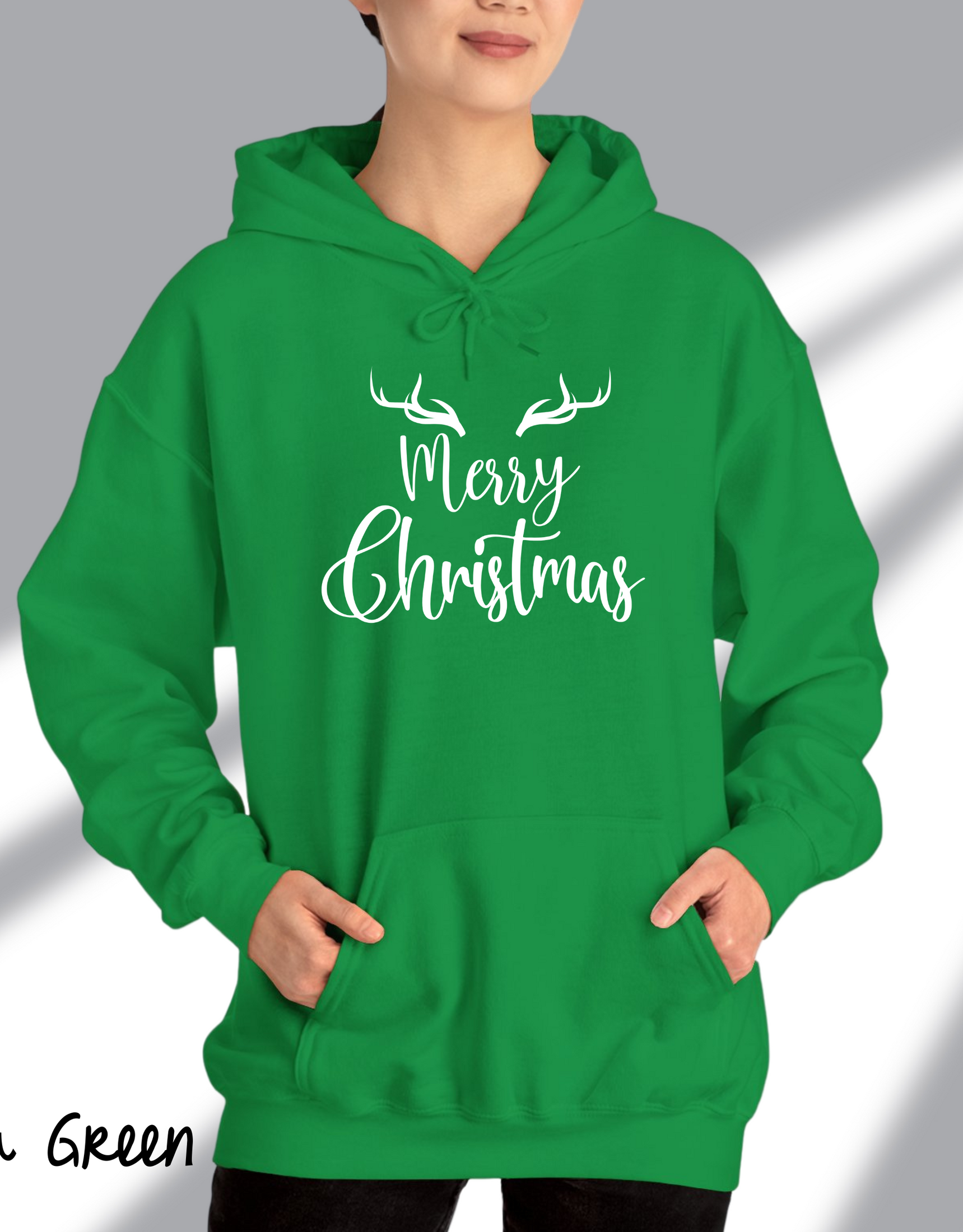 Horns Christmas Hoodie for Women - Fun Party Wear & Festive Holiday Style