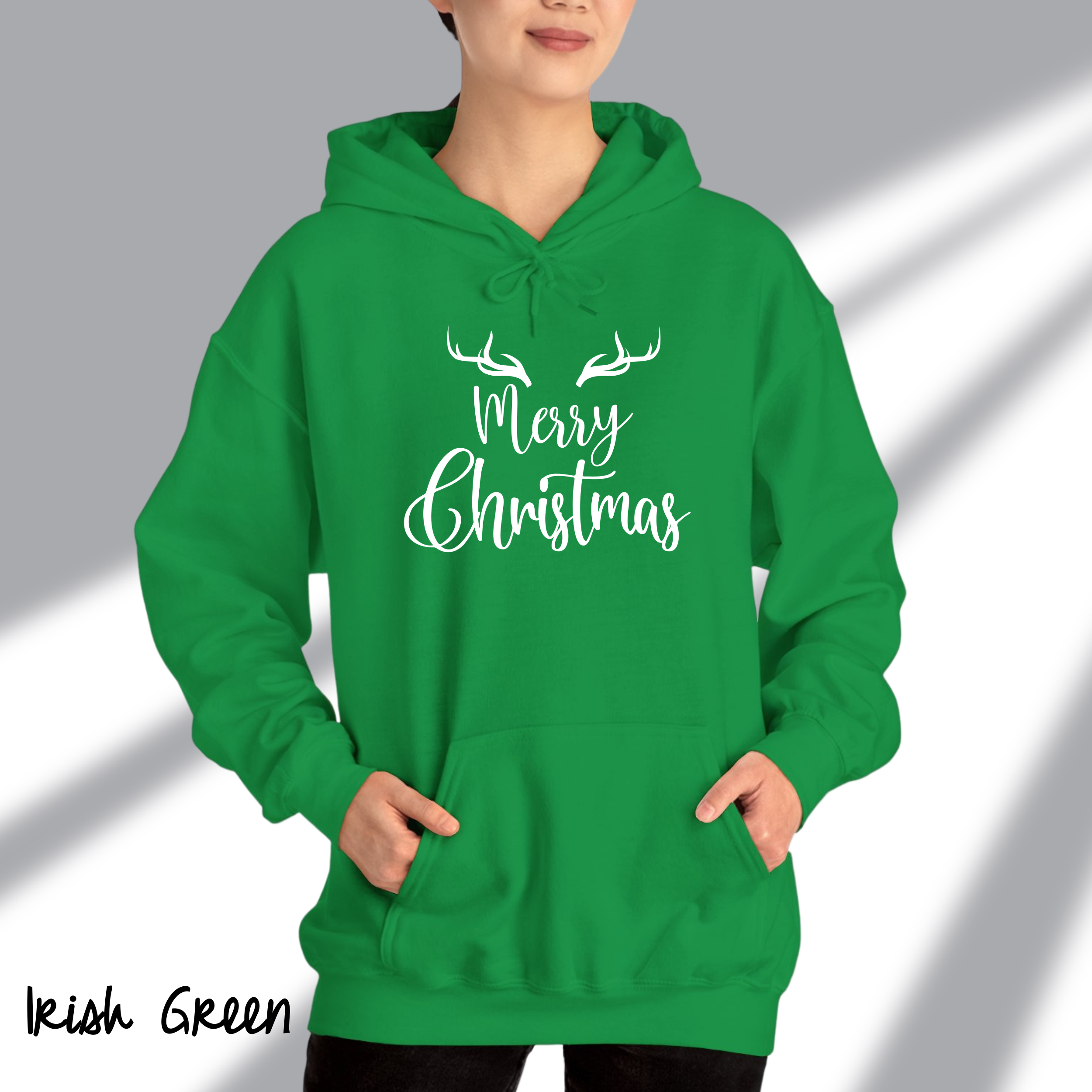 Horns Christmas Hoodie for Women - Fun Party Wear & Festive Holiday Style