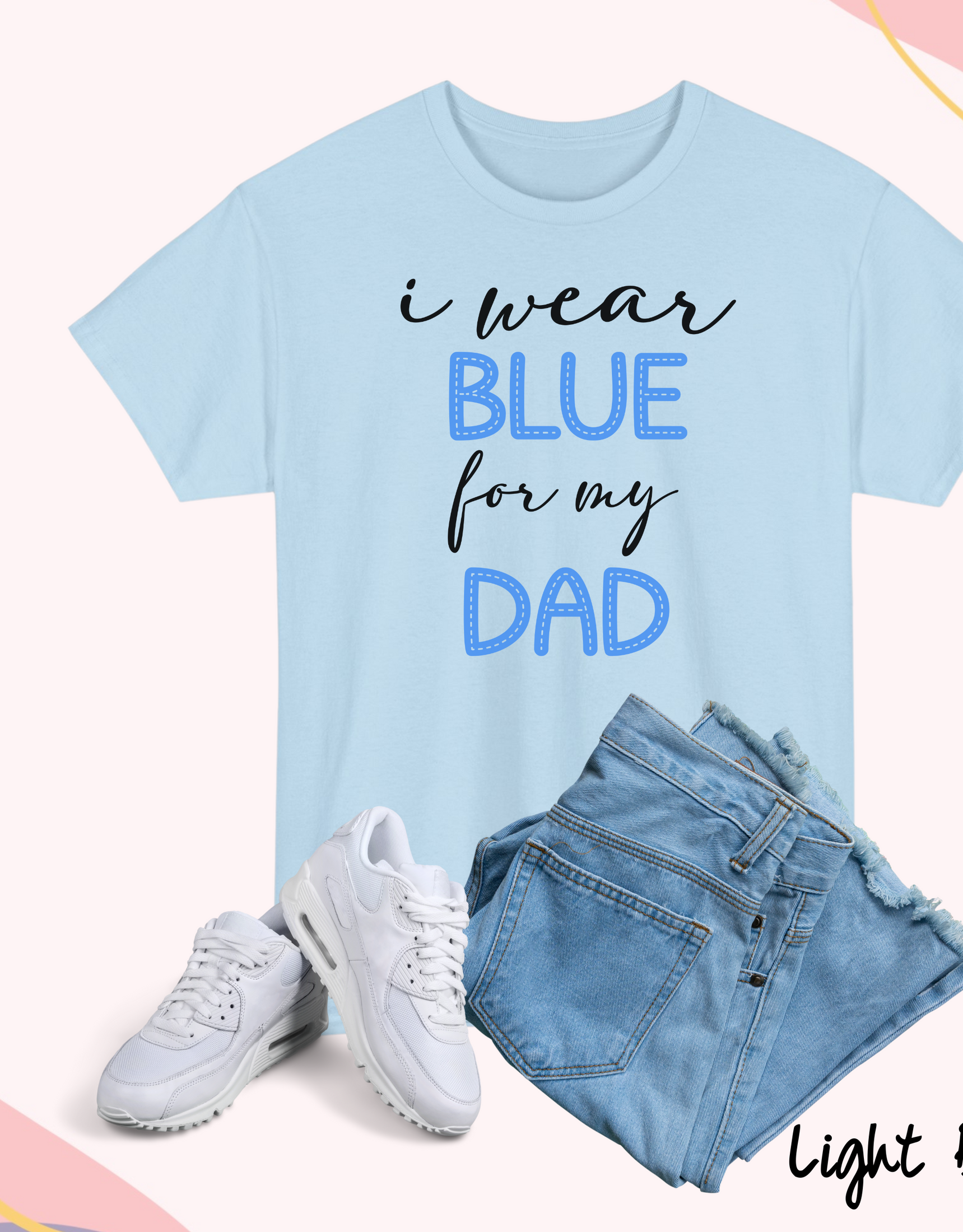 I Wear Blue For My Dad Shirt, Prostate Cancer Month, Prostate Cancer Awareness, Blue Ribbon Shirt, Dad Cancer Shirt, Support Shirt,