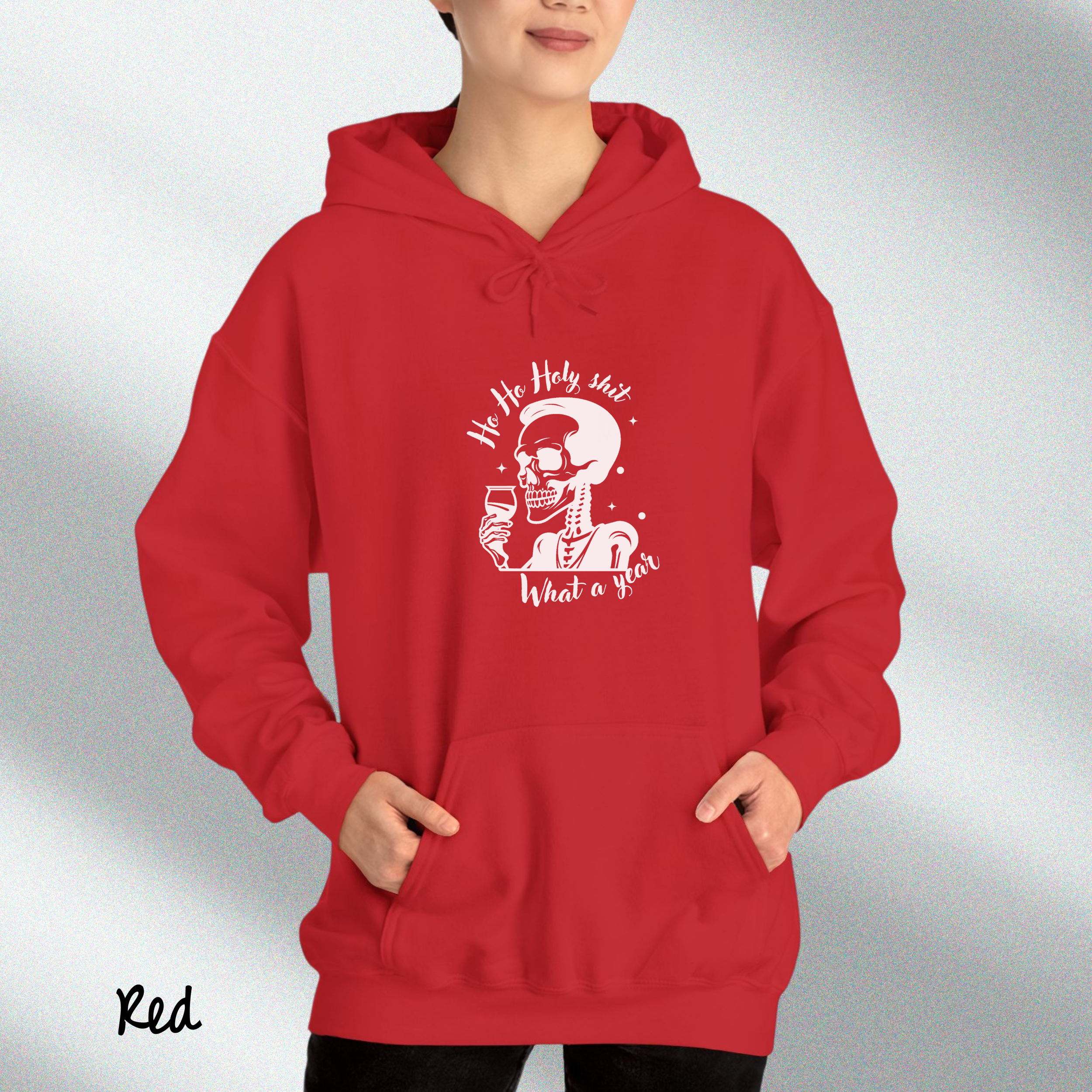 Ho Ho Holy Shit What A year Hoodies, Funny New Year Hoodies, Unisex Hooded Hoodies, Holiday Hoodies