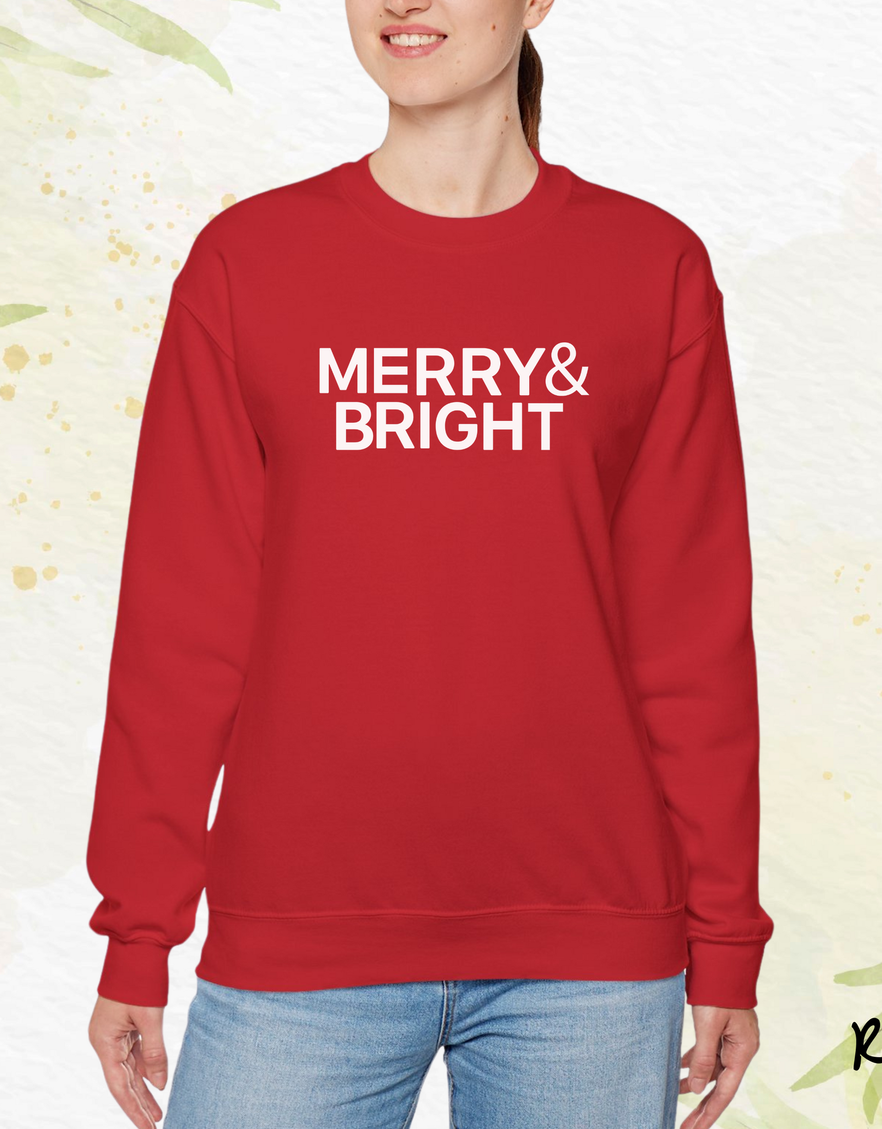 Merry and Bright Sweatshirt, Merry Christmas Shirt, Winter Sweatshirt, Holiday Apparel