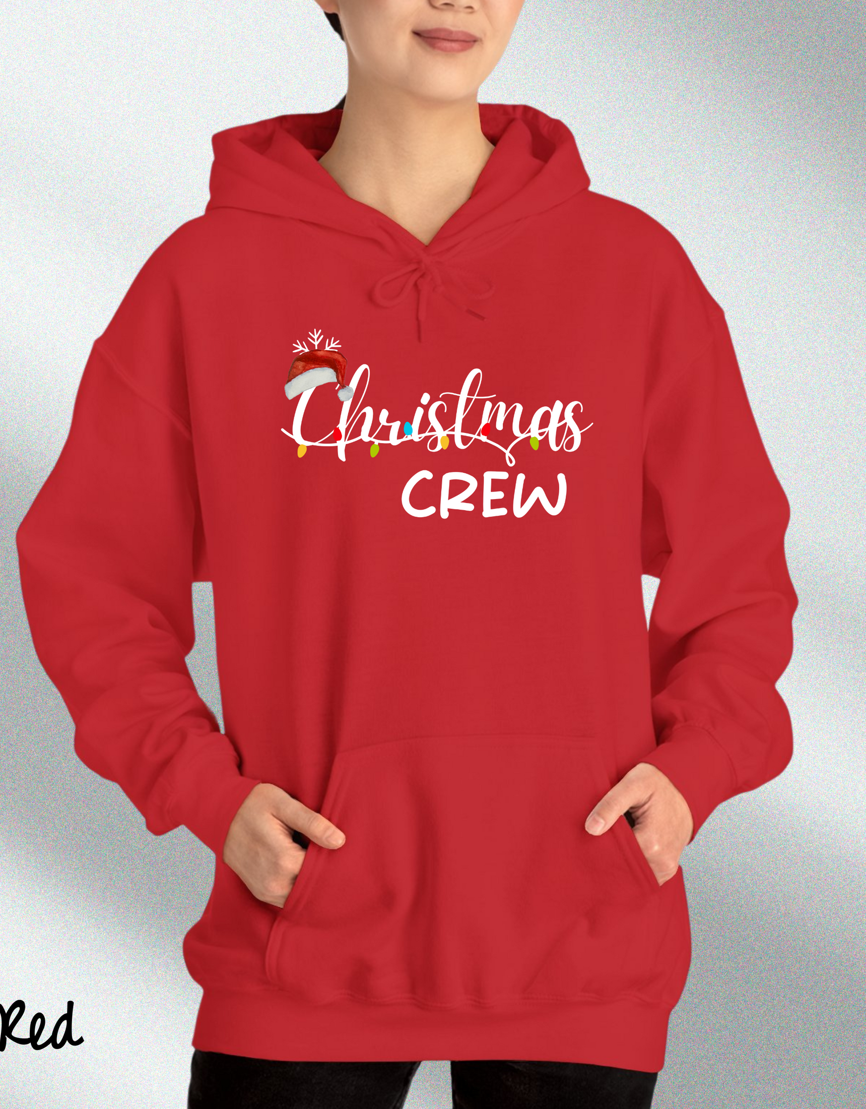 Christmas Crew Holiday Lights Christmas Hoodie for Women  Bright & Cozy Festive Wear