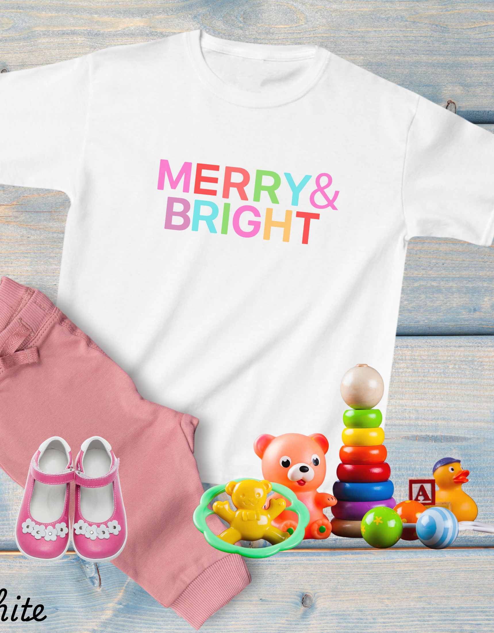 Merry Bright Toddler Shirt, Christmas Shirt, Kids Christmas Shirt, Santa Gift, Christmas Gift Shirt