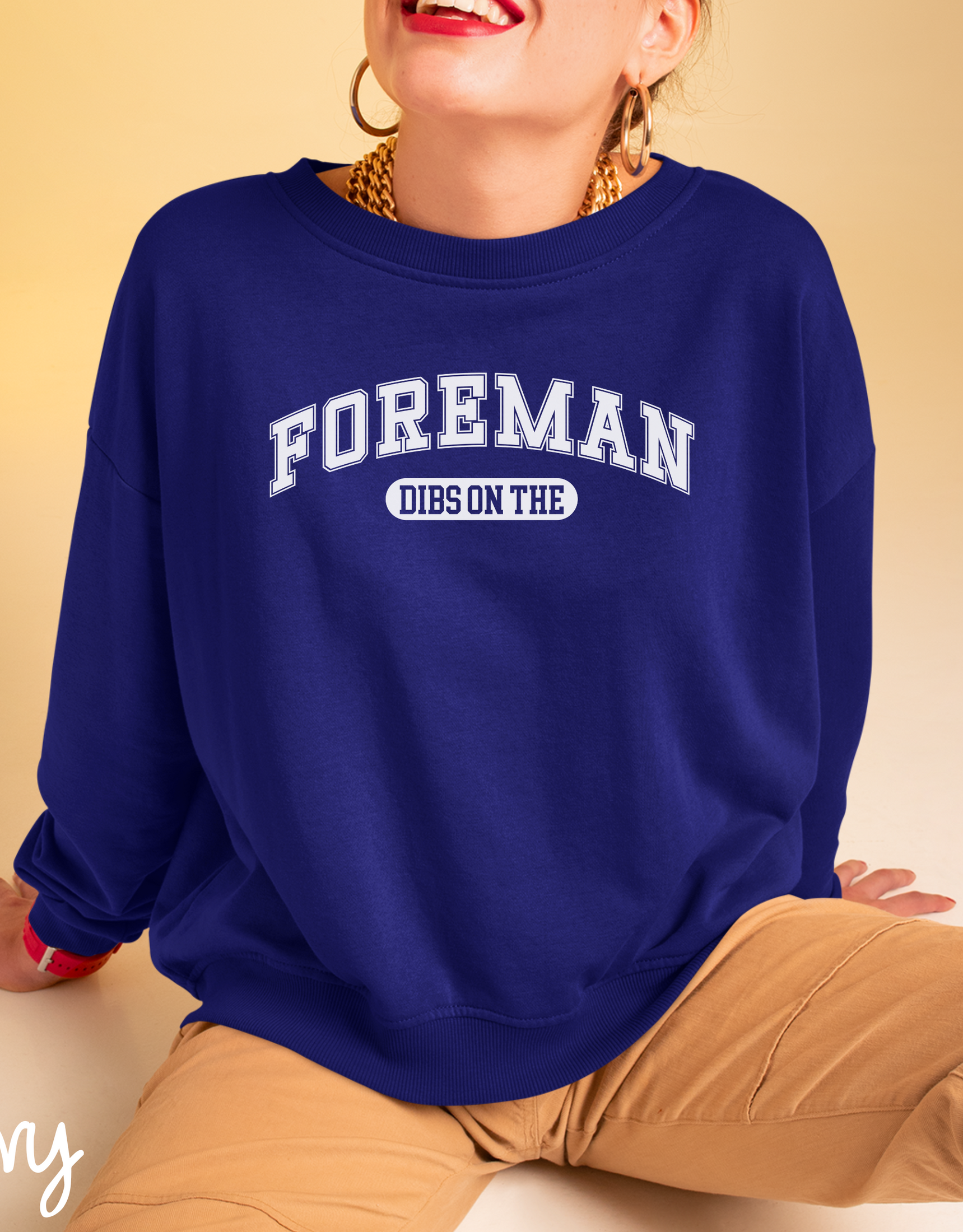 Dibs on the Foreman Sweatshirt, Line Wife Tees, Lineman Wife, Foreman Wife Gift, Construction Wife, Mechanic Wife Apparel, Blue Collar