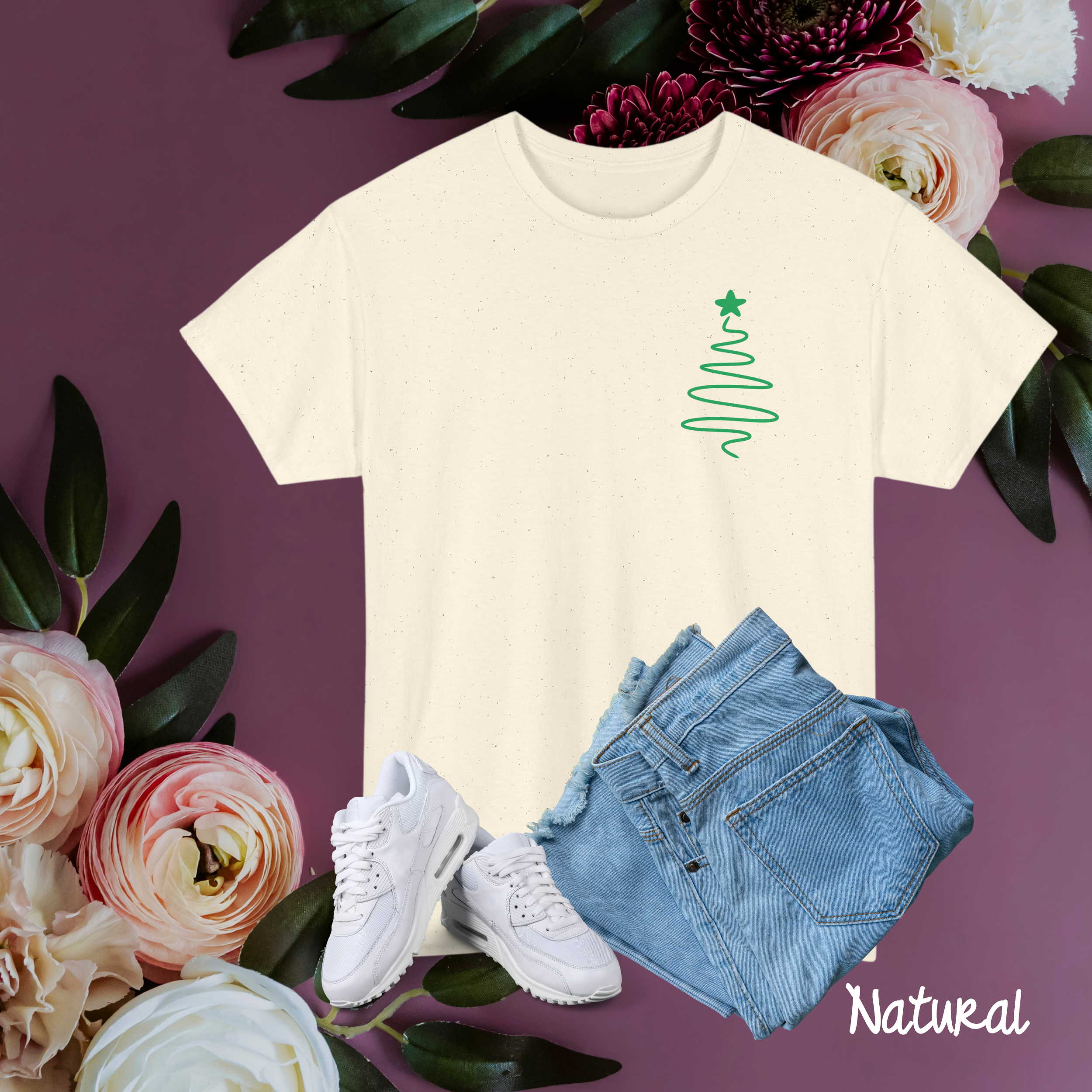 Women's Christmas Tree Shirt Festive Holiday Shirts and Seasonal Tree Tees for Women