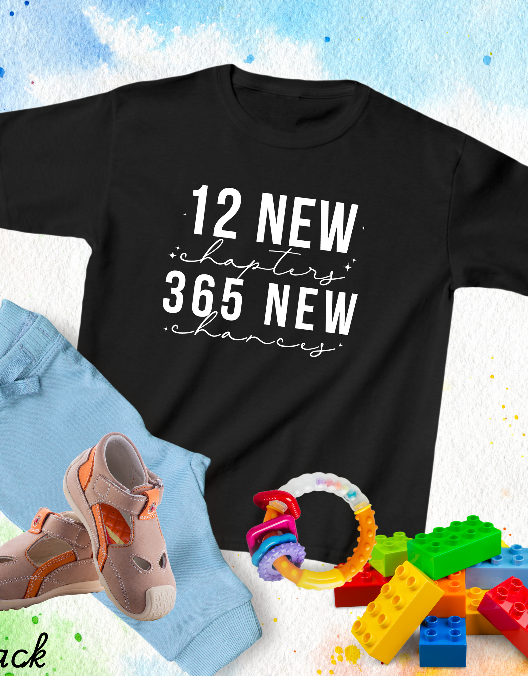 12 New Chapters 365 New Chances Tshirts, New Year Shirts For Kids