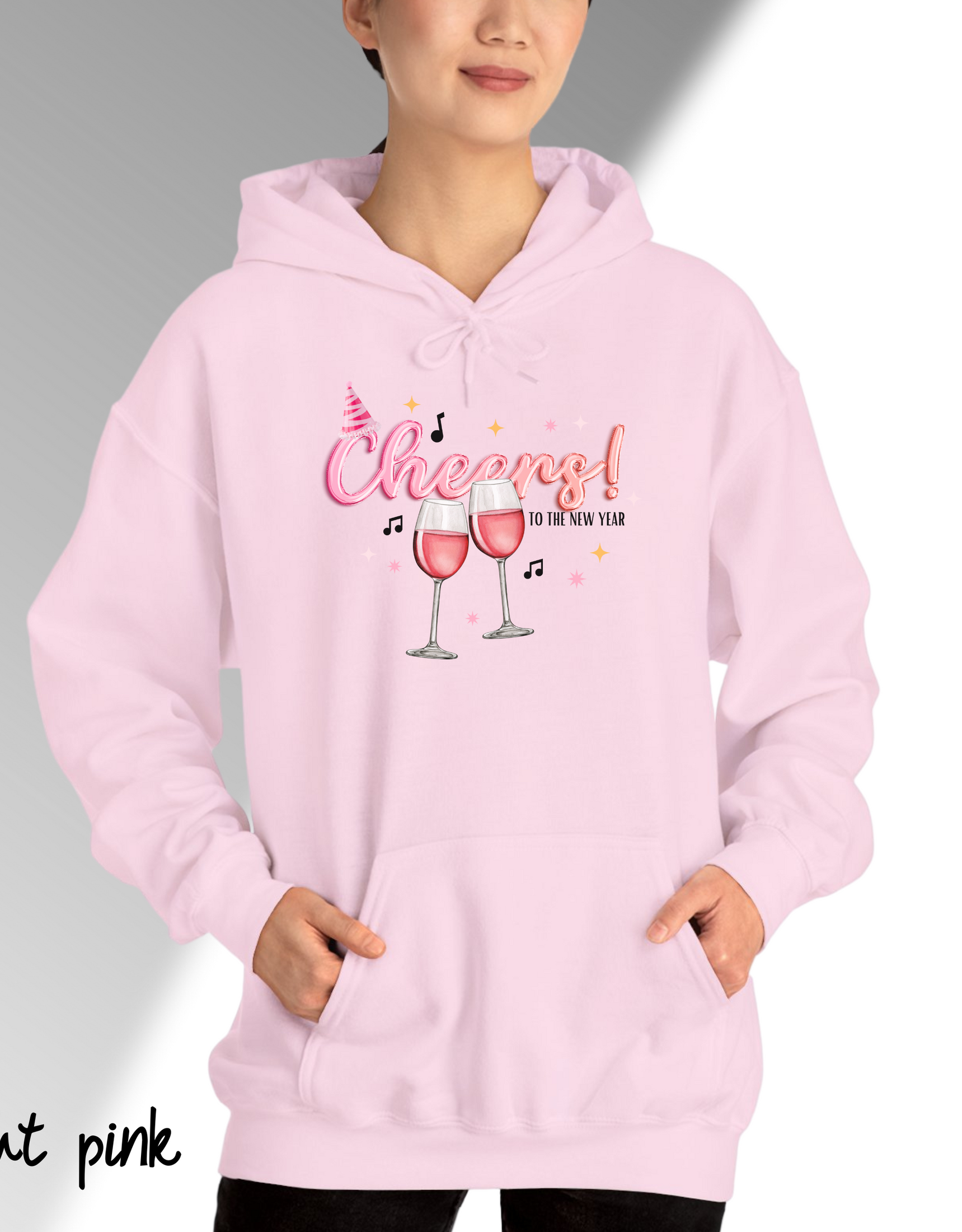 Cheers To The New Year Hoodies, Pink Lover's Hoodies, New Year Eve Hoodies, Gift For Her, Family Matching