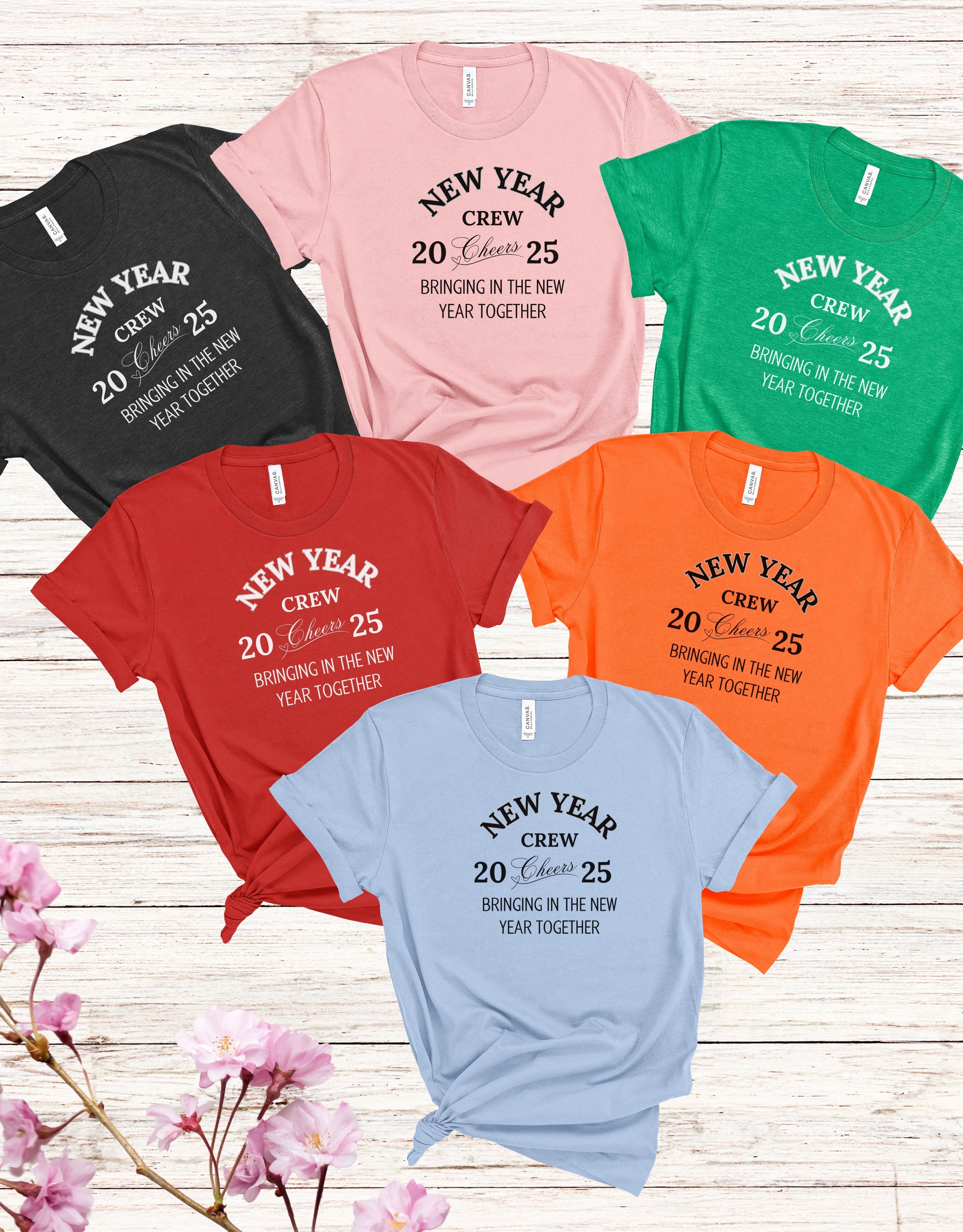 New Year Crew Shirts, Happy New Year 2025 Group Shirts, New Year’s Eve Shirt, Family New Year T-shirts, New Year’s Eve Outfits