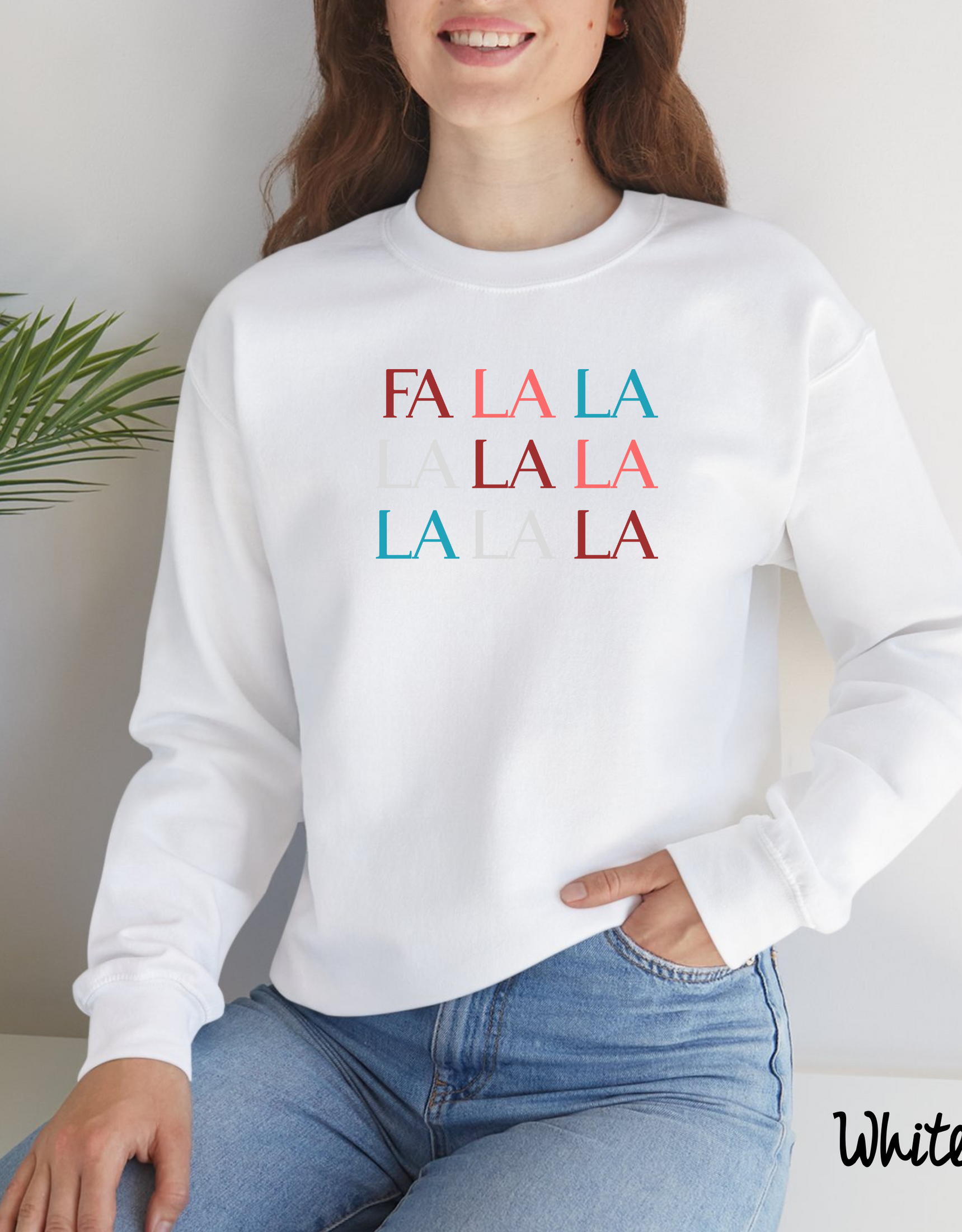 Fa La La Christmas Sweatshirt, Funny Christmas Sweater, Minimalist Christmas Sweatshirt