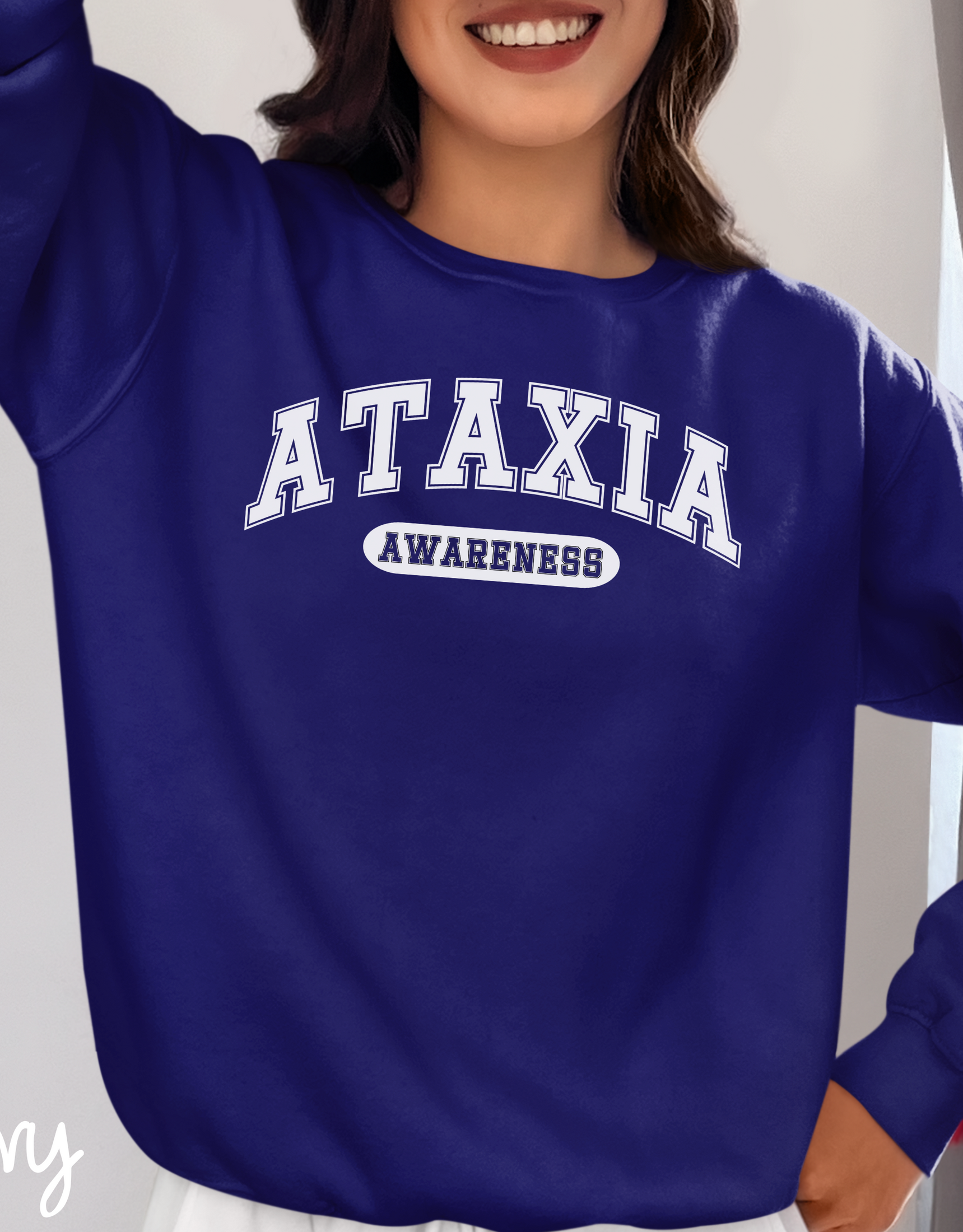 Ataxia Awareness Sweatshirt, Ataxia Awareness Support, Ataxia Warrior Sweater, Ataxia Survivor Sweater, Ataxia Warrior Disease Sweater