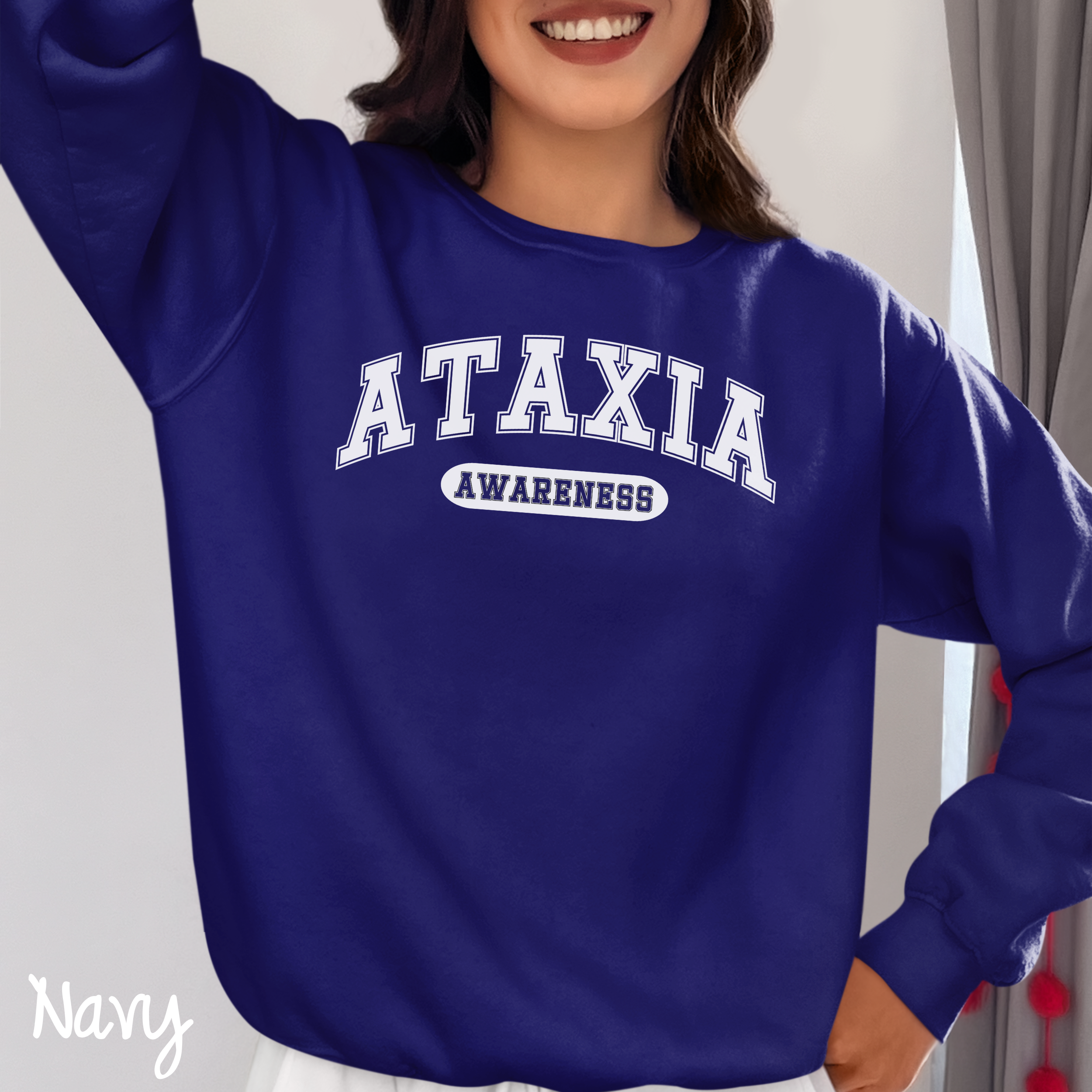 Ataxia Awareness Sweatshirt, Ataxia Awareness Support, Ataxia Warrior Sweater, Ataxia Survivor Sweater, Ataxia Warrior Disease Sweater