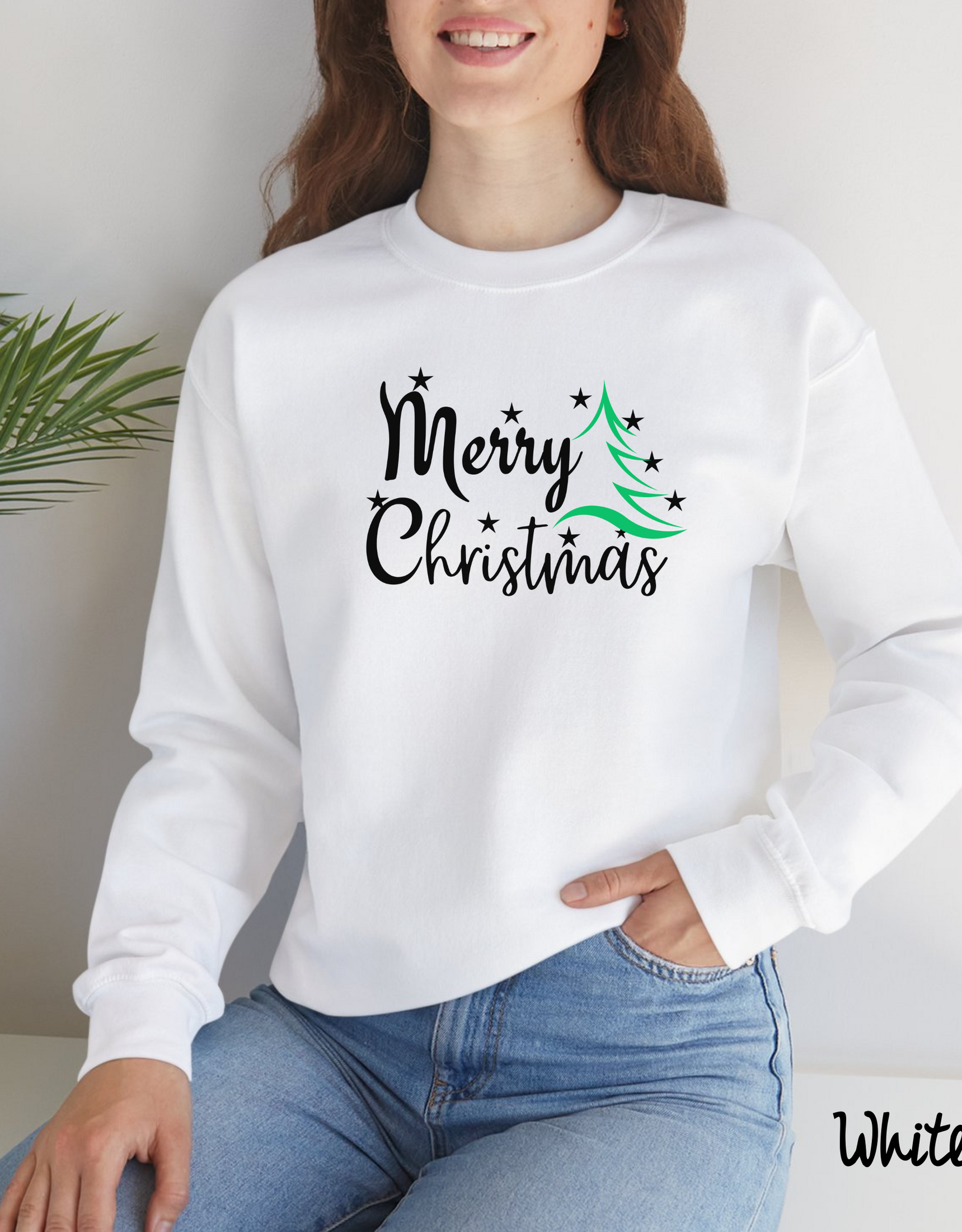 Merry Christmas Tree Sweatshirt, Holiday Sweater, Christmas Crewneck Sweatshirt, Xmas shirt