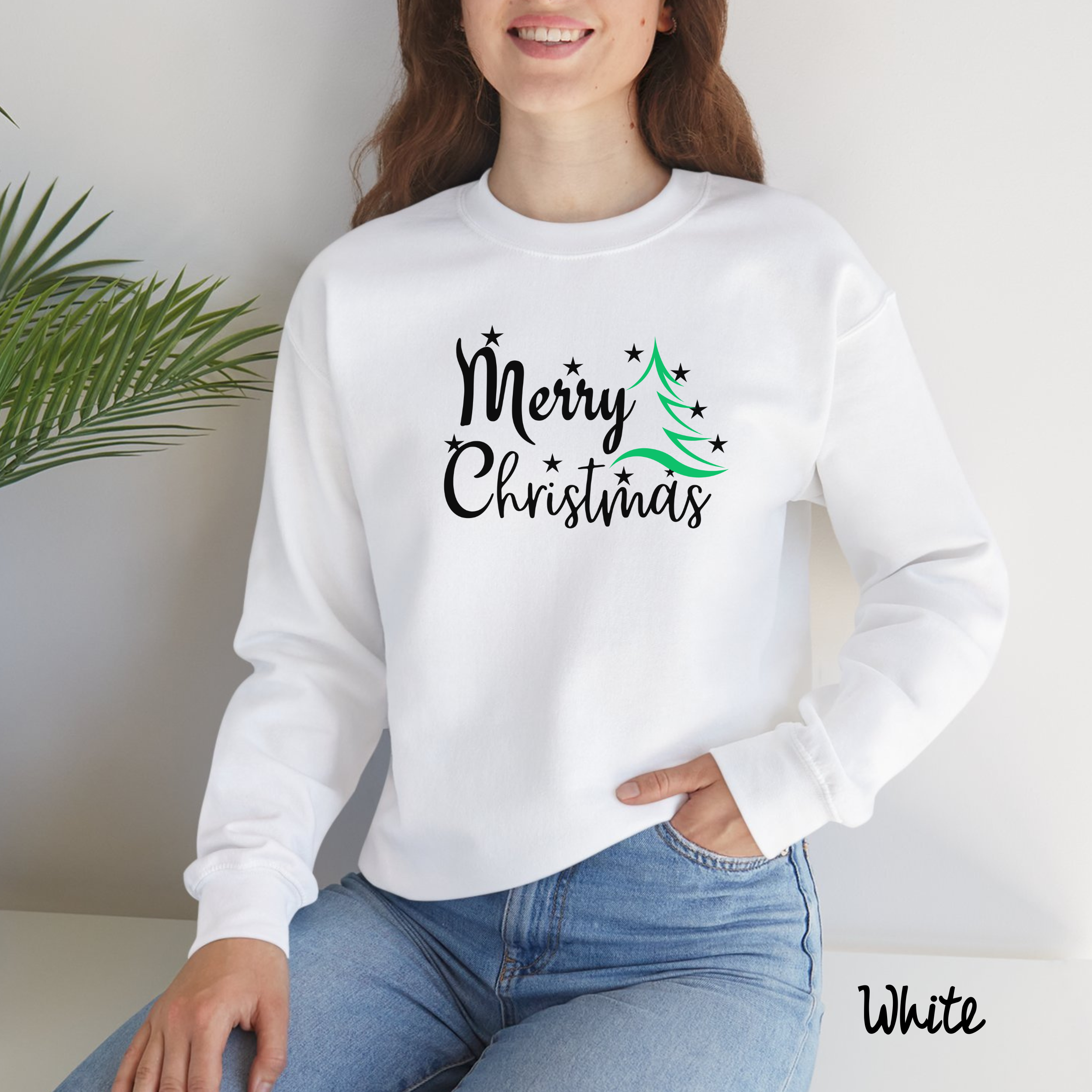 Merry Christmas Tree Sweatshirt, Holiday Sweater, Christmas Crewneck Sweatshirt, Xmas shirt