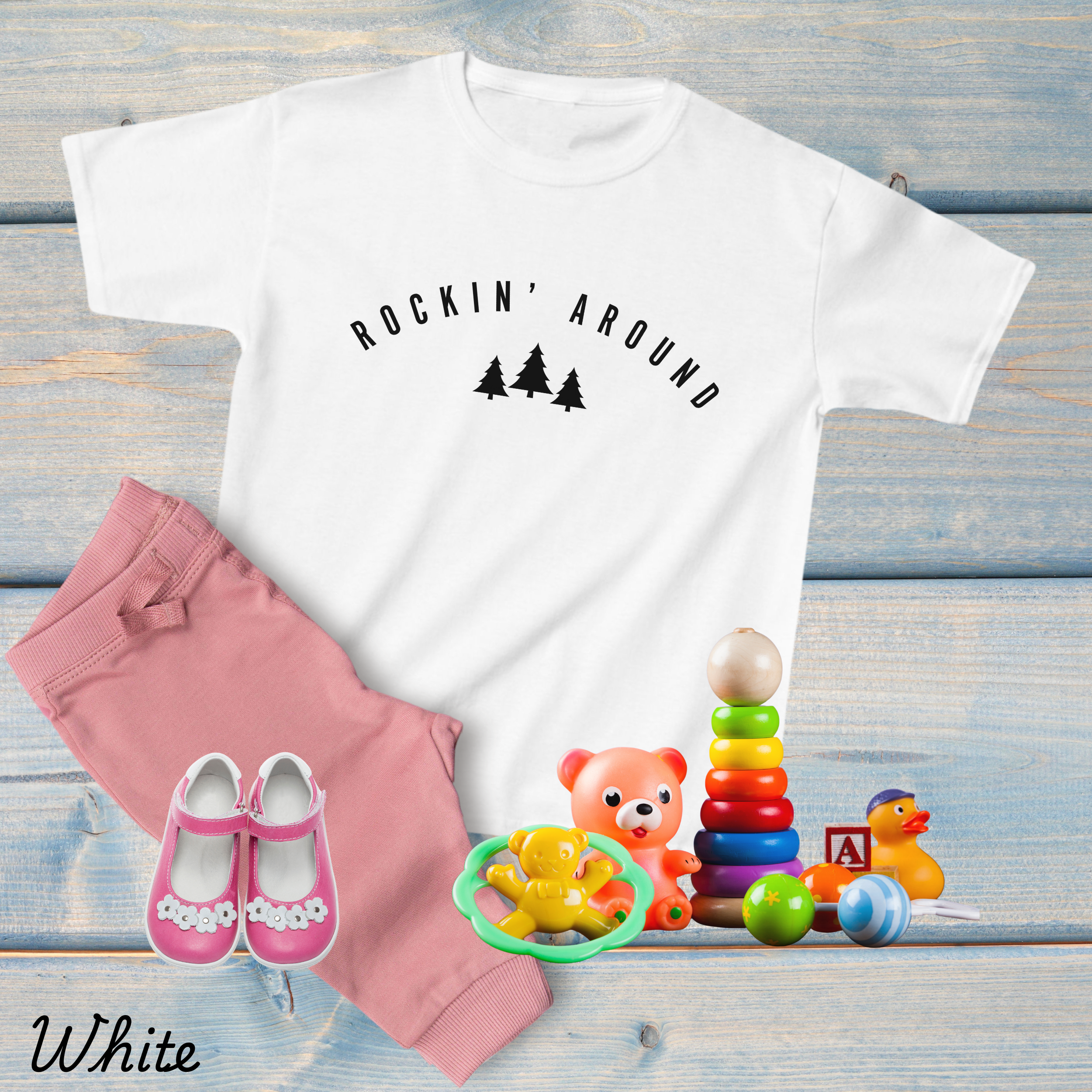 Rockin Tree Kids Tshirts, Kids Christmas Shirt, Holiday Kids Shirt, Toddler Tees, Winter Wear