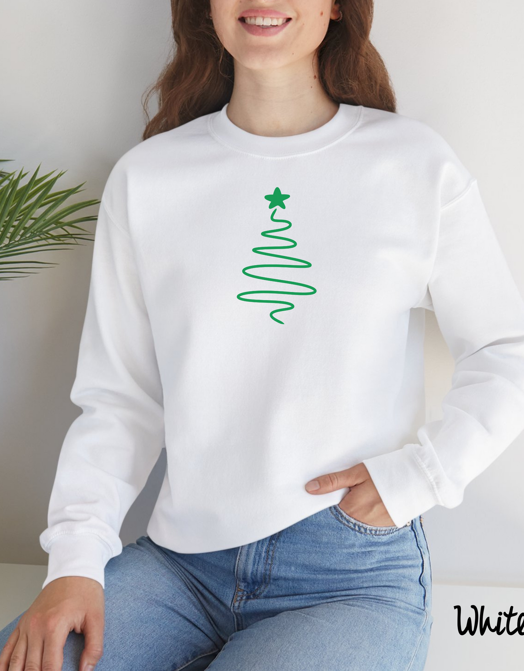 Christmas Tree Sweatshirt, Line Tree, Christmas Outfit, Tree Lover Shirt, Star Tree