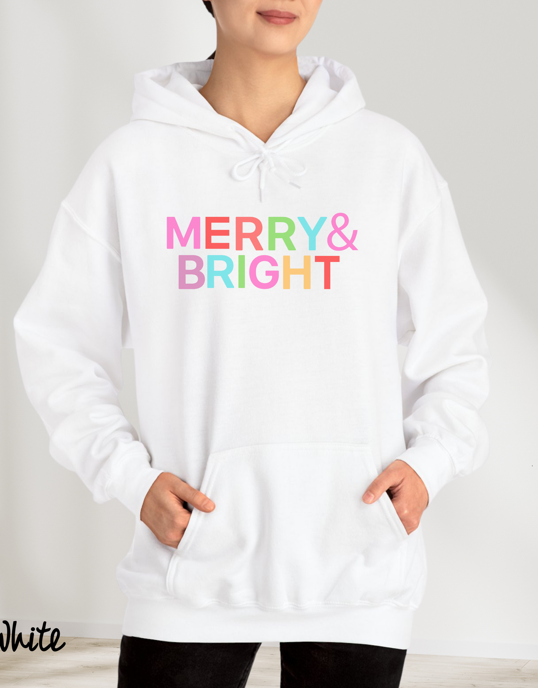 Merry & Bright Long  Wool Hoodie and Cozy Christmas Hoodies for Women