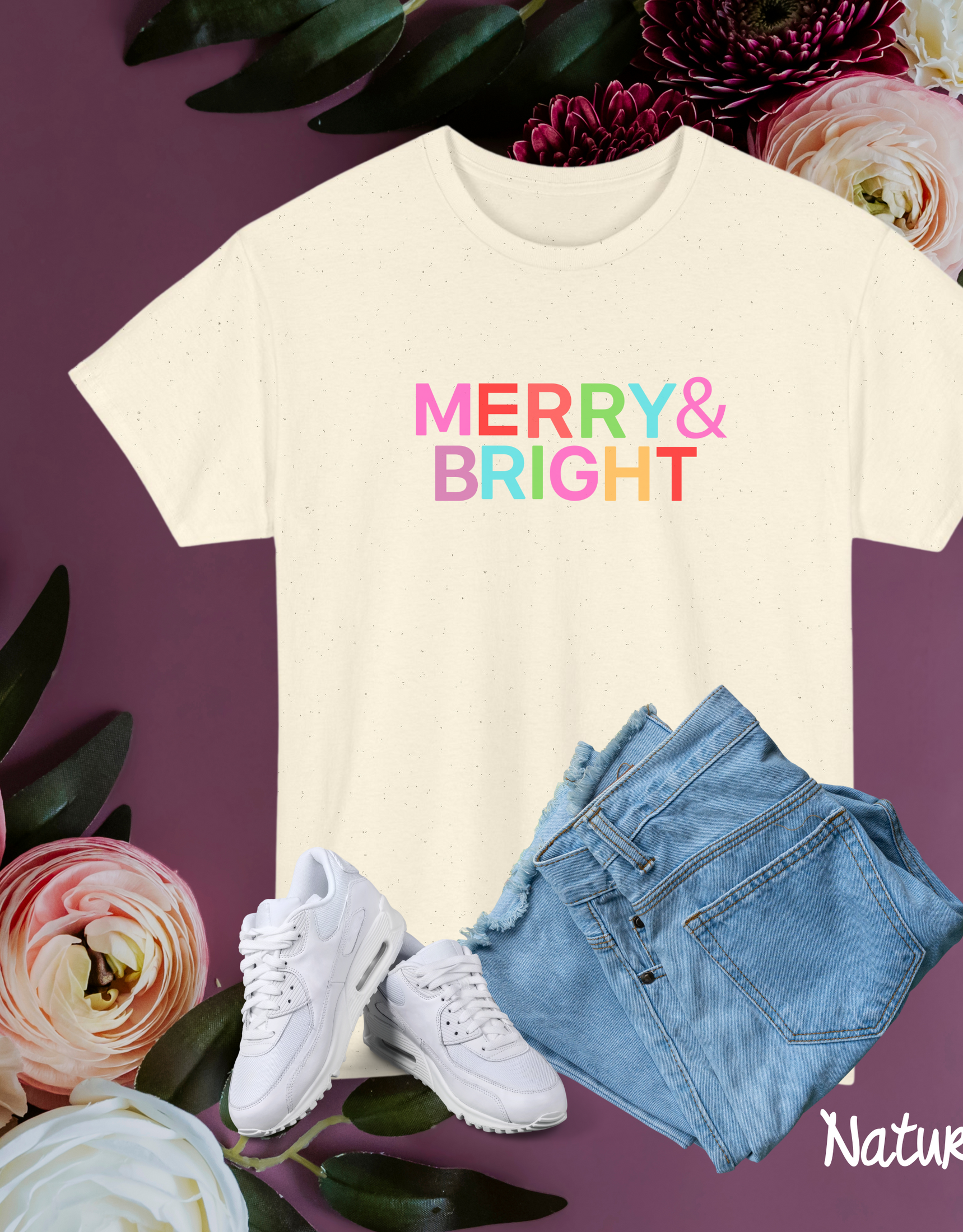 Merry and Bright t-Shirt Holiday Unisex Graphic Tee Family matching tee