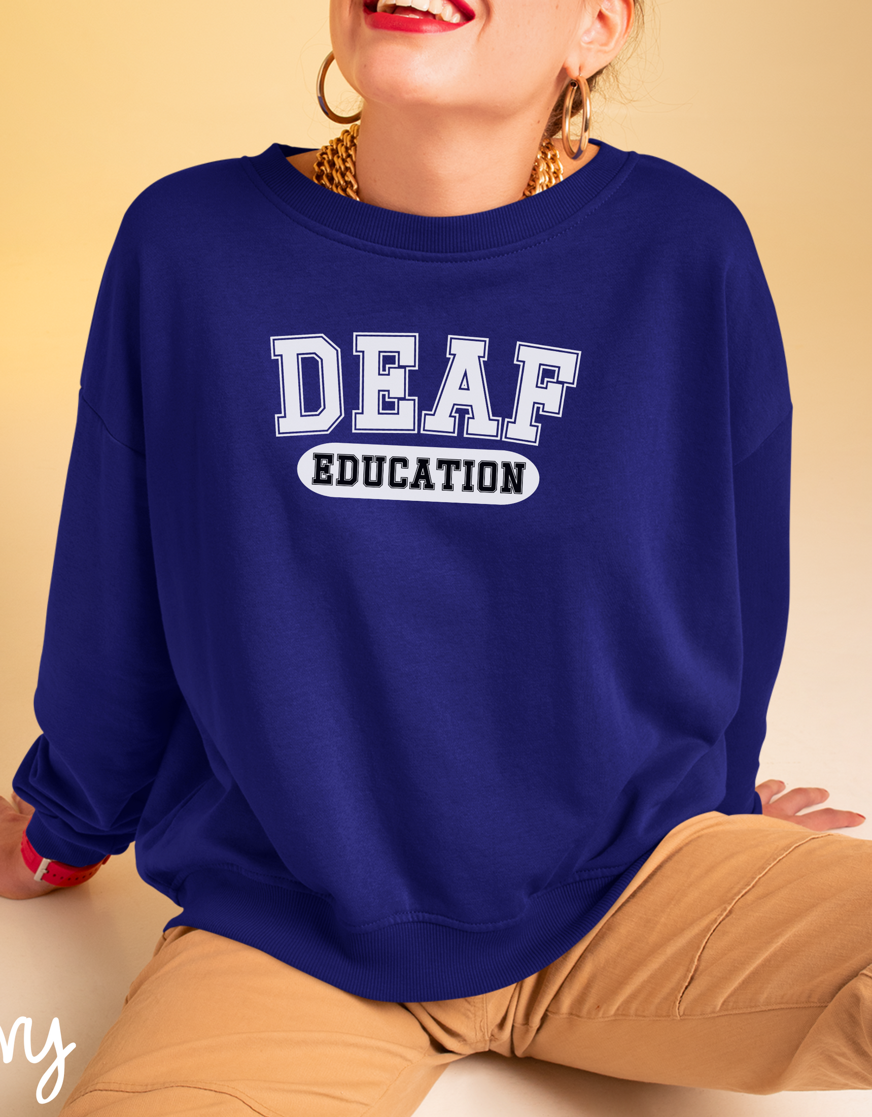 Deaf Education Teacher Sweatshirt, DHH Teacher Sweater, Deaf Education Team Sweater, Gift For Teachers of the Deaf Sweater