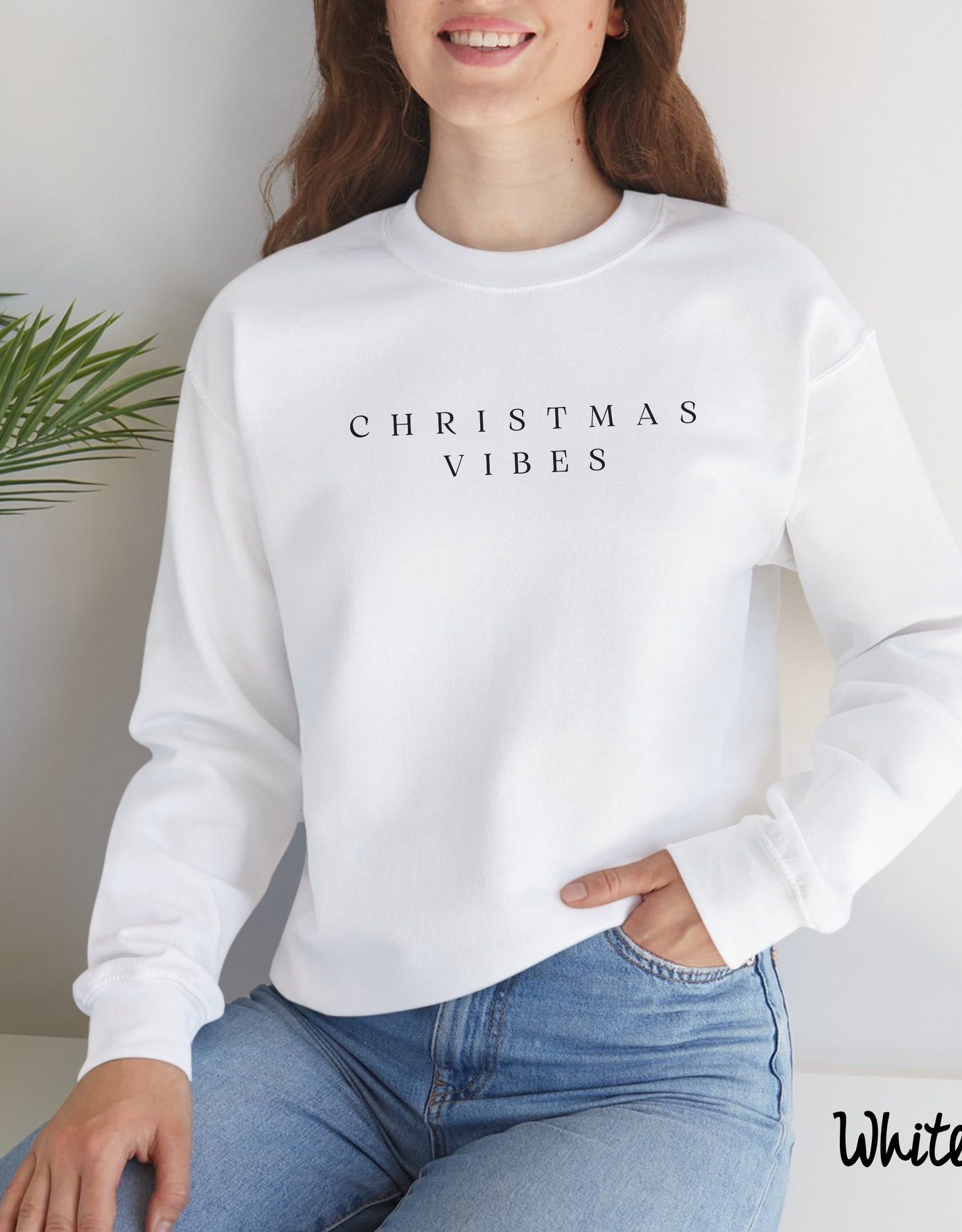 Christmas Vibes Sweatshirt, Womens Christmas shirt, Holiday Sweater, Cute Christmas Sweatshirt