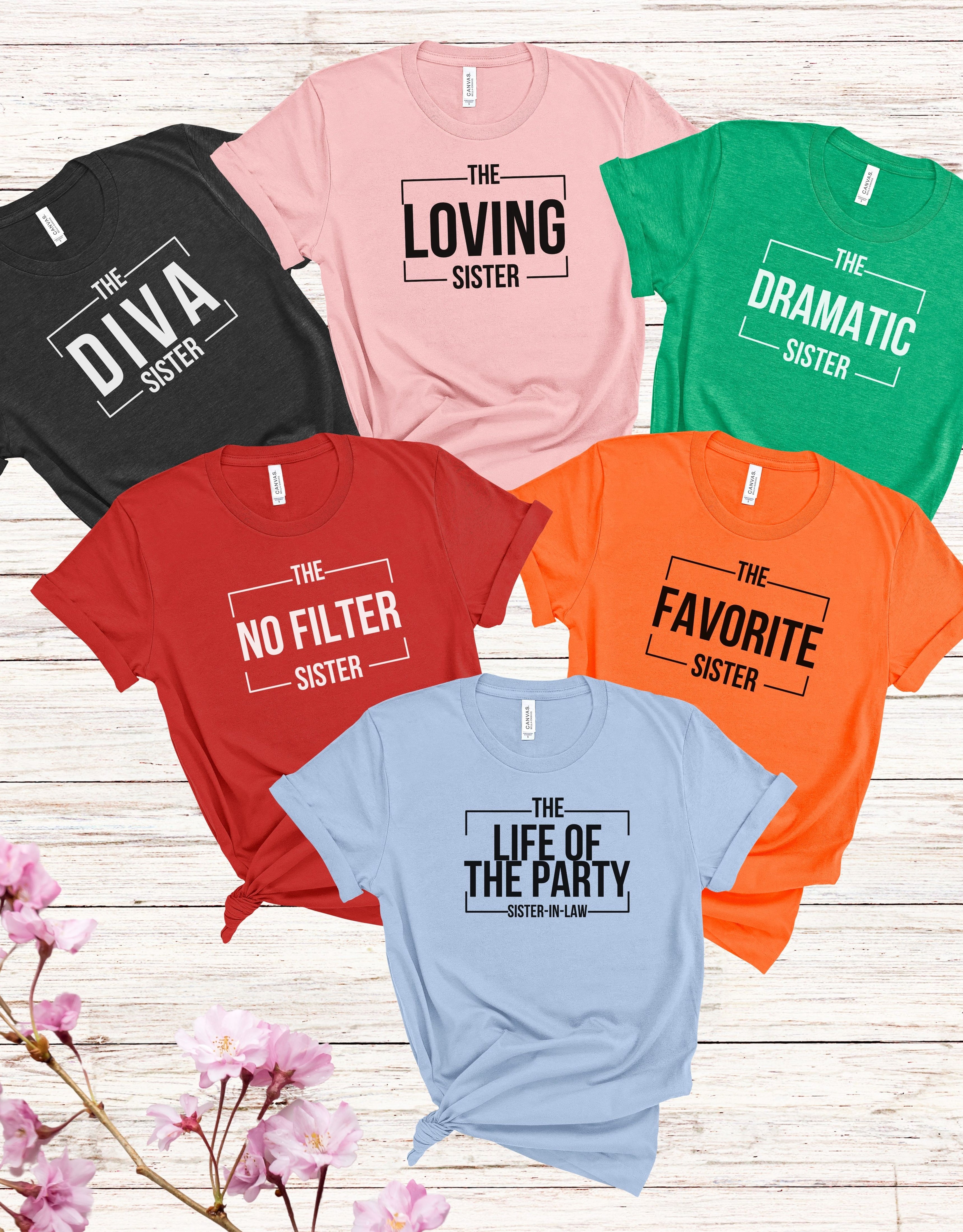 Matching Sister Shirts For Sister Trip, Family Matching Shirts, Matching Girls Squad Shirts, Girls Party Tshirts