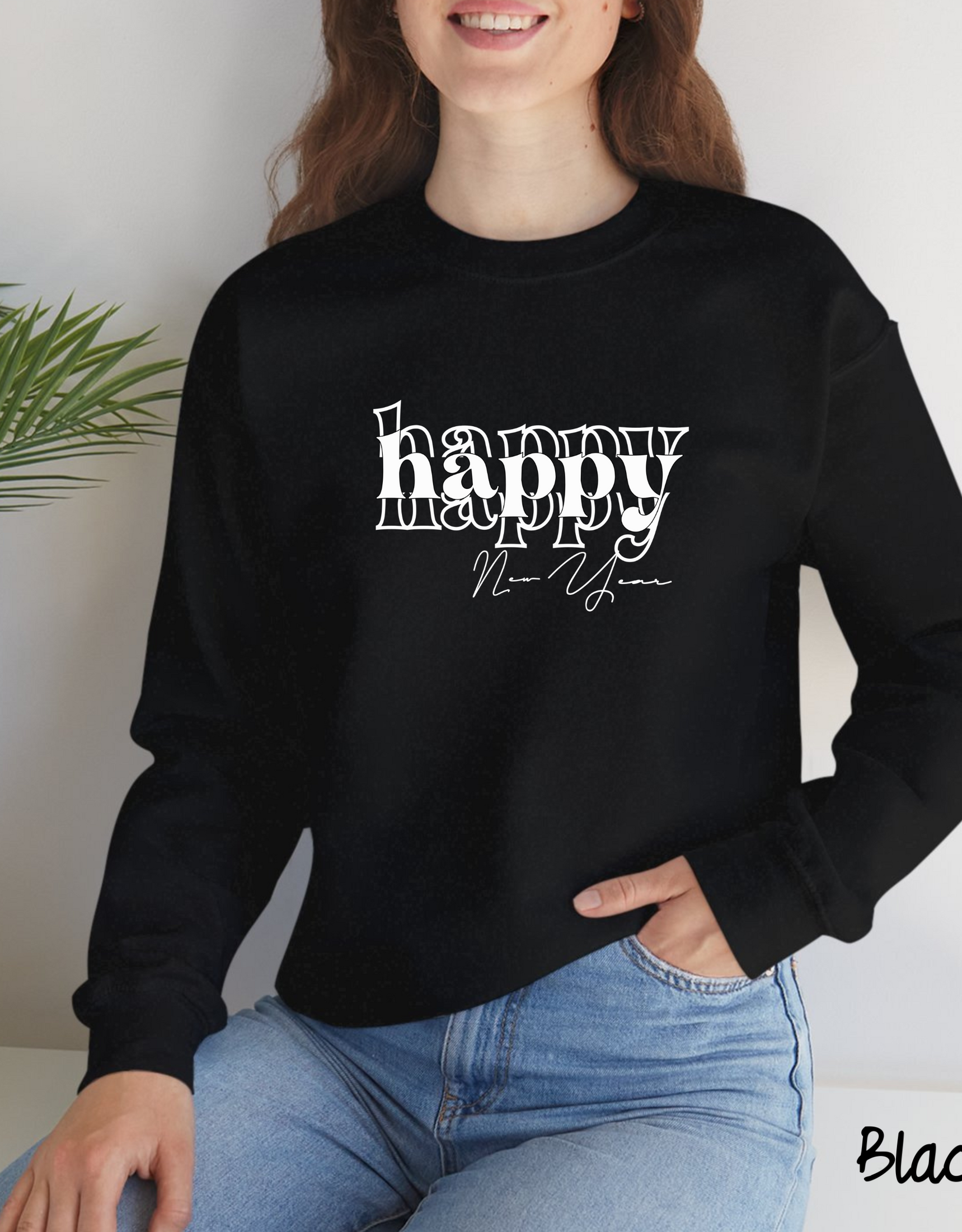 Retro Happy New Year Sweatshirt, New Year Matching Sweaters, 2025 Year Sweater, Eve Party Sweaters