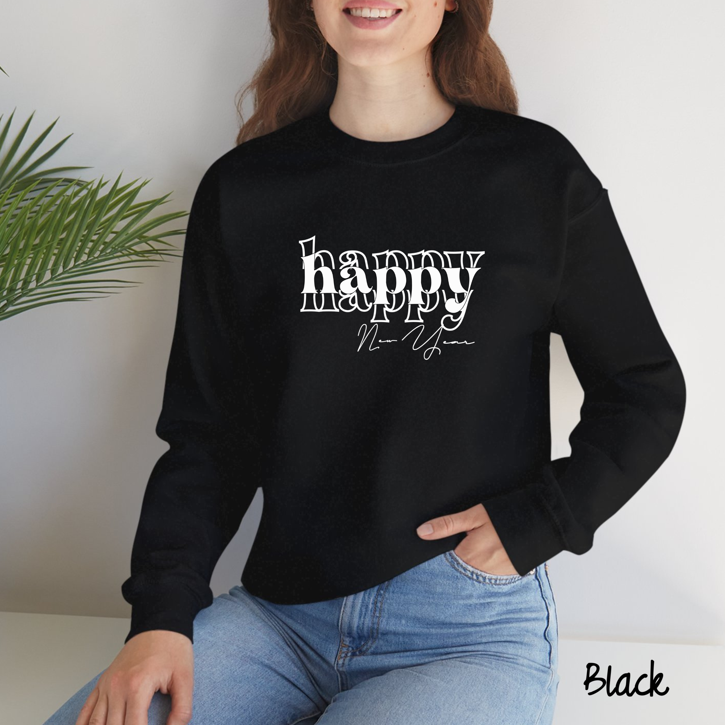 Retro Happy New Year Sweatshirt, New Year Matching Sweaters, 2025 Year Sweater, Eve Party Sweaters