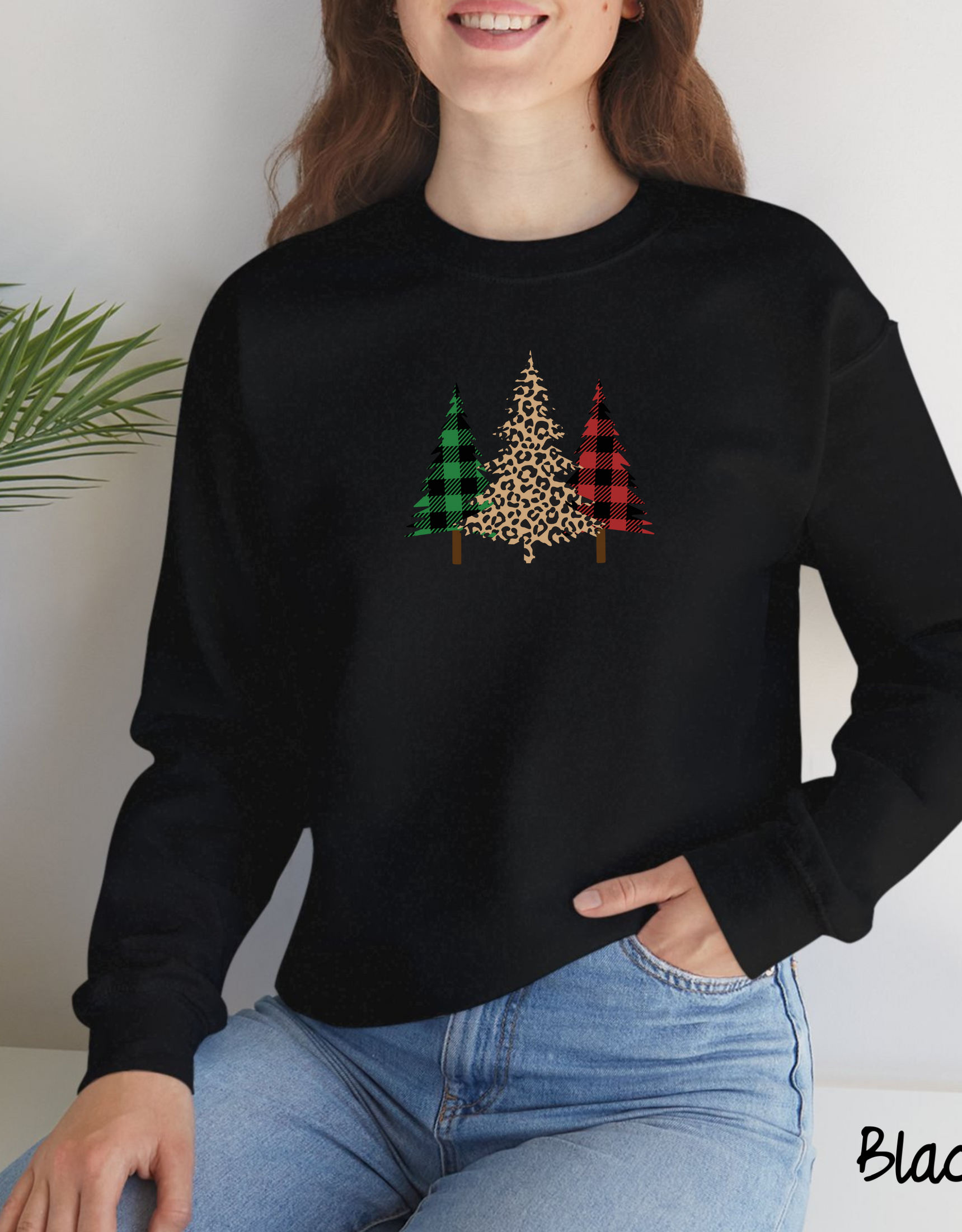 Christmas Trees Sweatshirt, Merry Christmas shirt, Holiday Sweater, Womens Holiday Sweatshirt