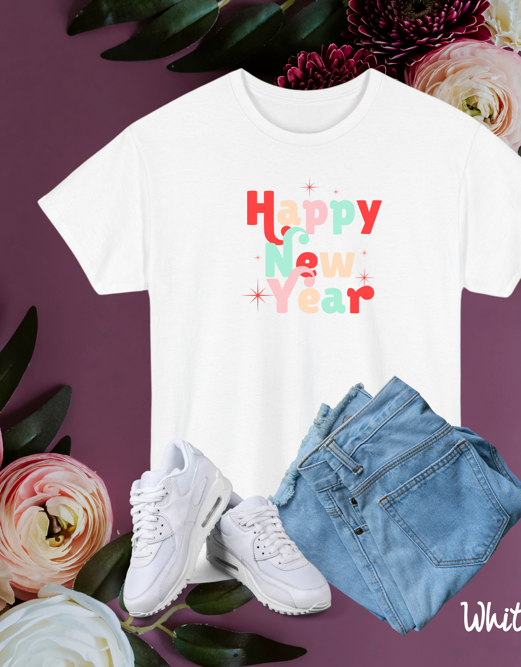 Colorful New Year's Eve Shirts, Happy New Year Tees, Gift For Her