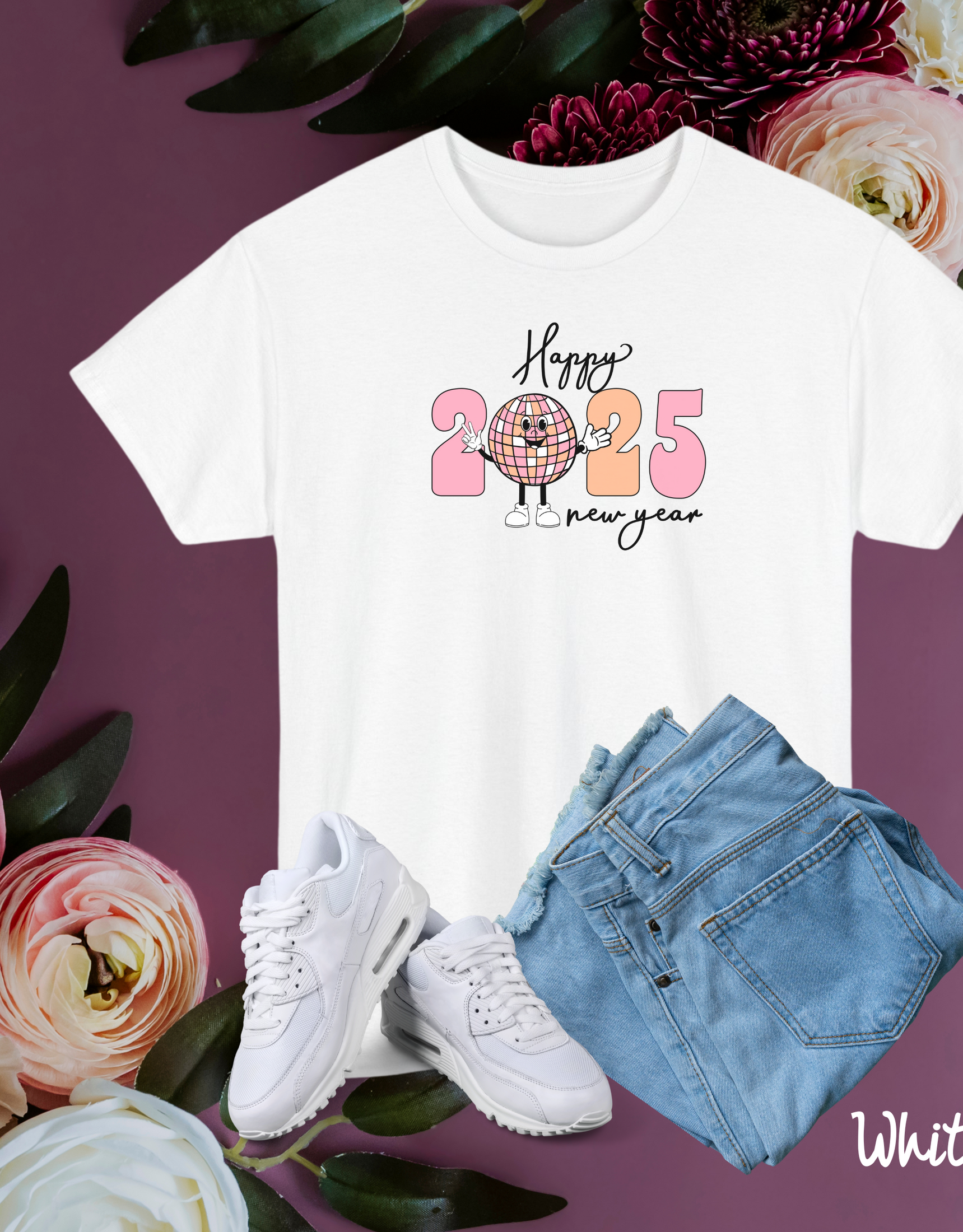 Cute New Year Graphic Tees, Happy 2025 Tshirts, Holiday Shirts