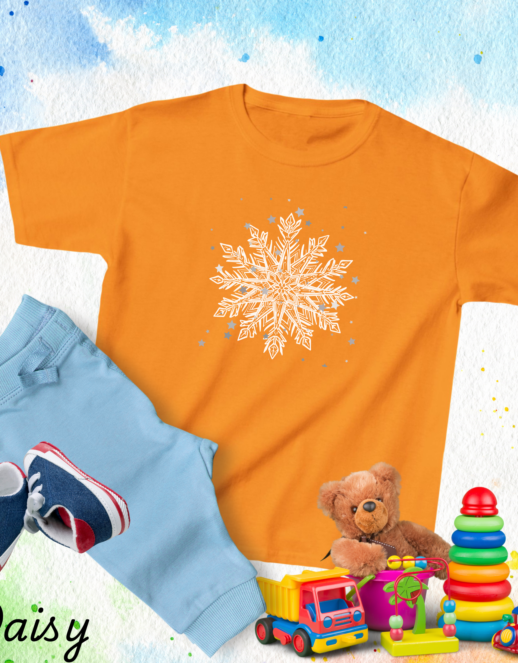 Snowflake Christmas Kids Tees, Tiny Santa Shirts, Vacation Tees, Toddler Tees, Kids Wear