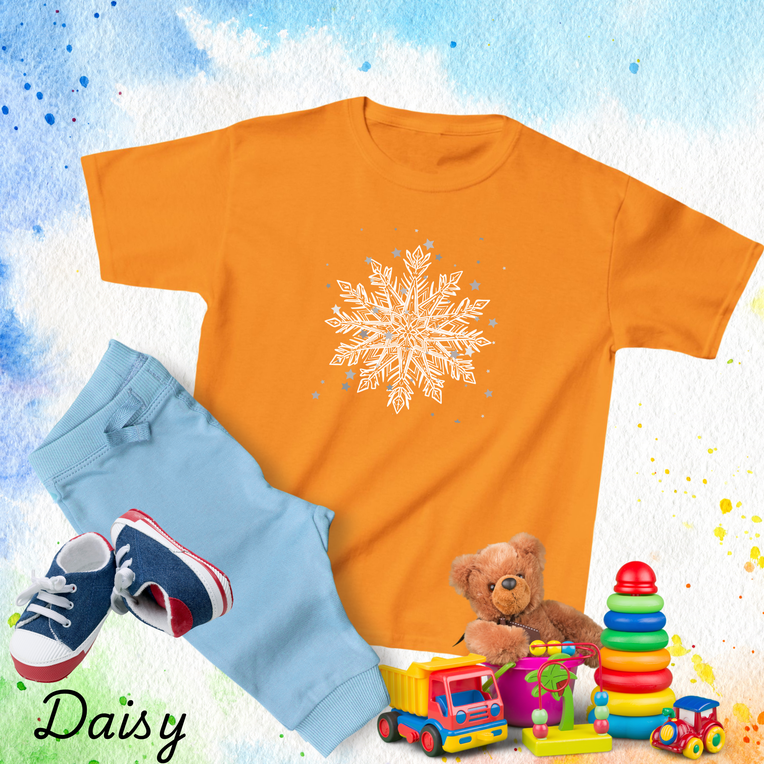 Snowflake Christmas Kids Tees, Tiny Santa Shirts, Vacation Tees, Toddler Tees, Kids Wear