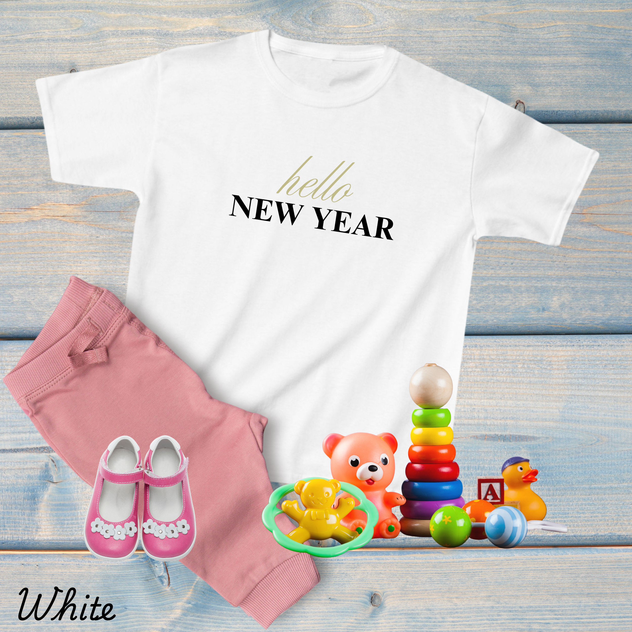 Hello New year Tees, Family Shirts For Kids, Say Hello To the New Year, New Year Clothing