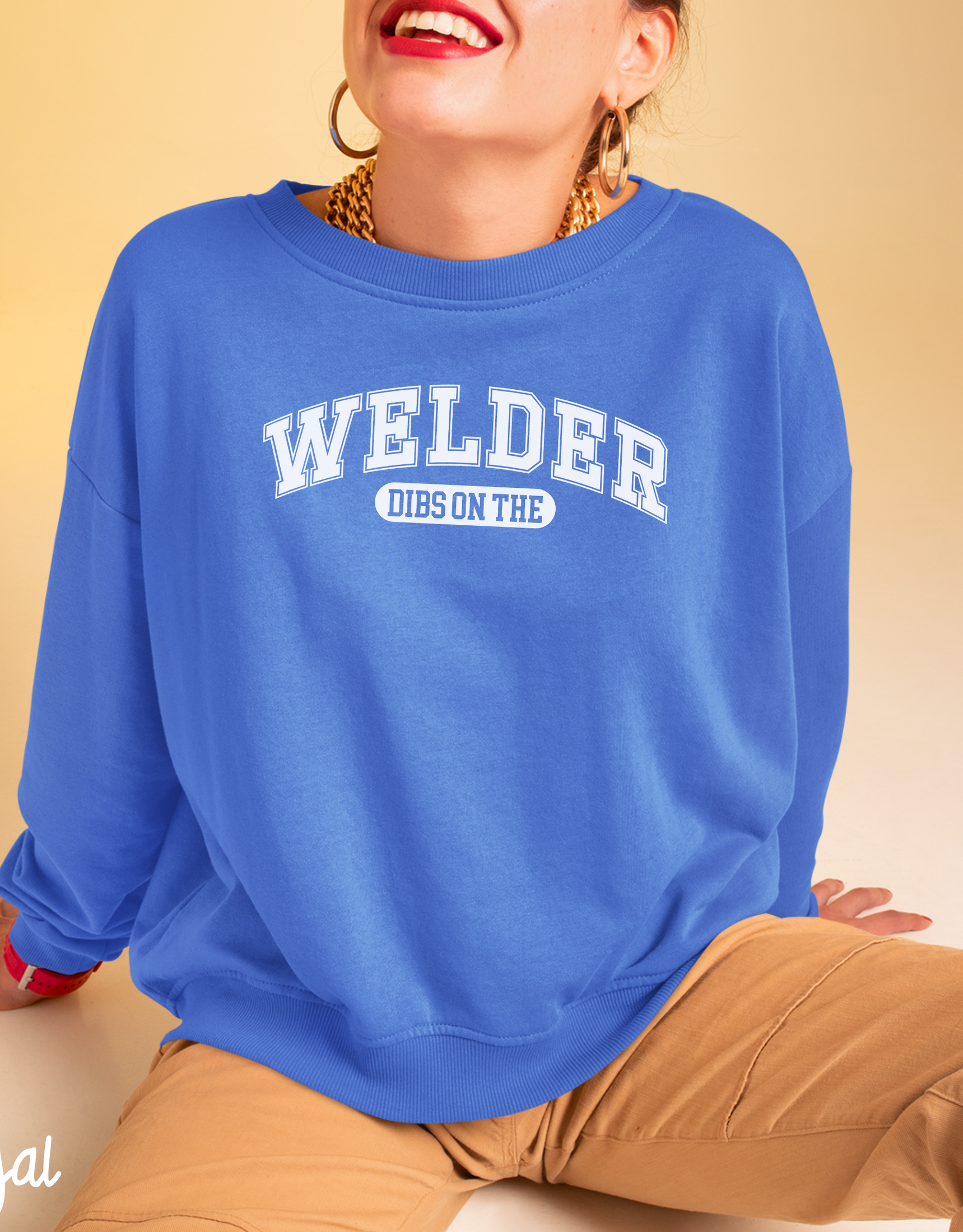 Dibs on the Welder Sweatshirt, Welder's wife, Welder's Girlfriend, Welding, Pipeline Spouse Sweater