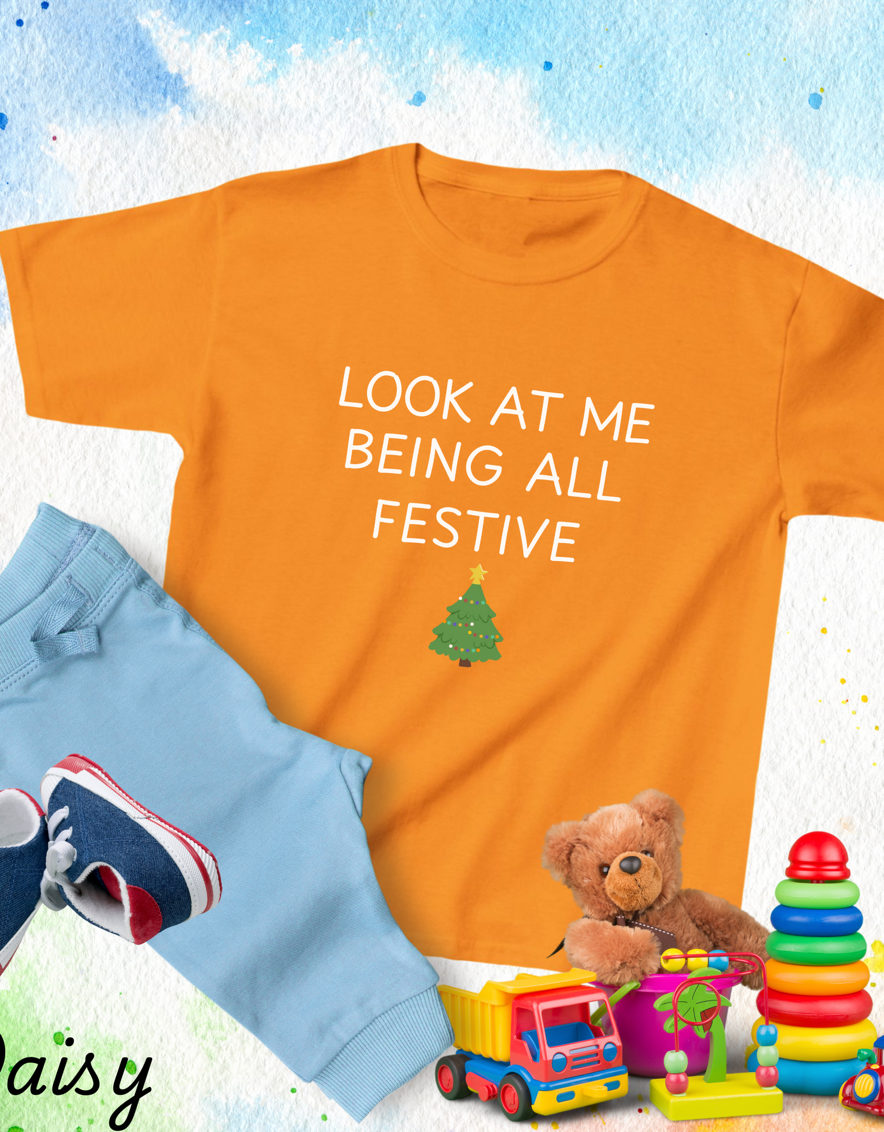 Look At Me Being All Festive Christmas Tshirts For Kids, Xmas Toddler Shirts, Party Shirts