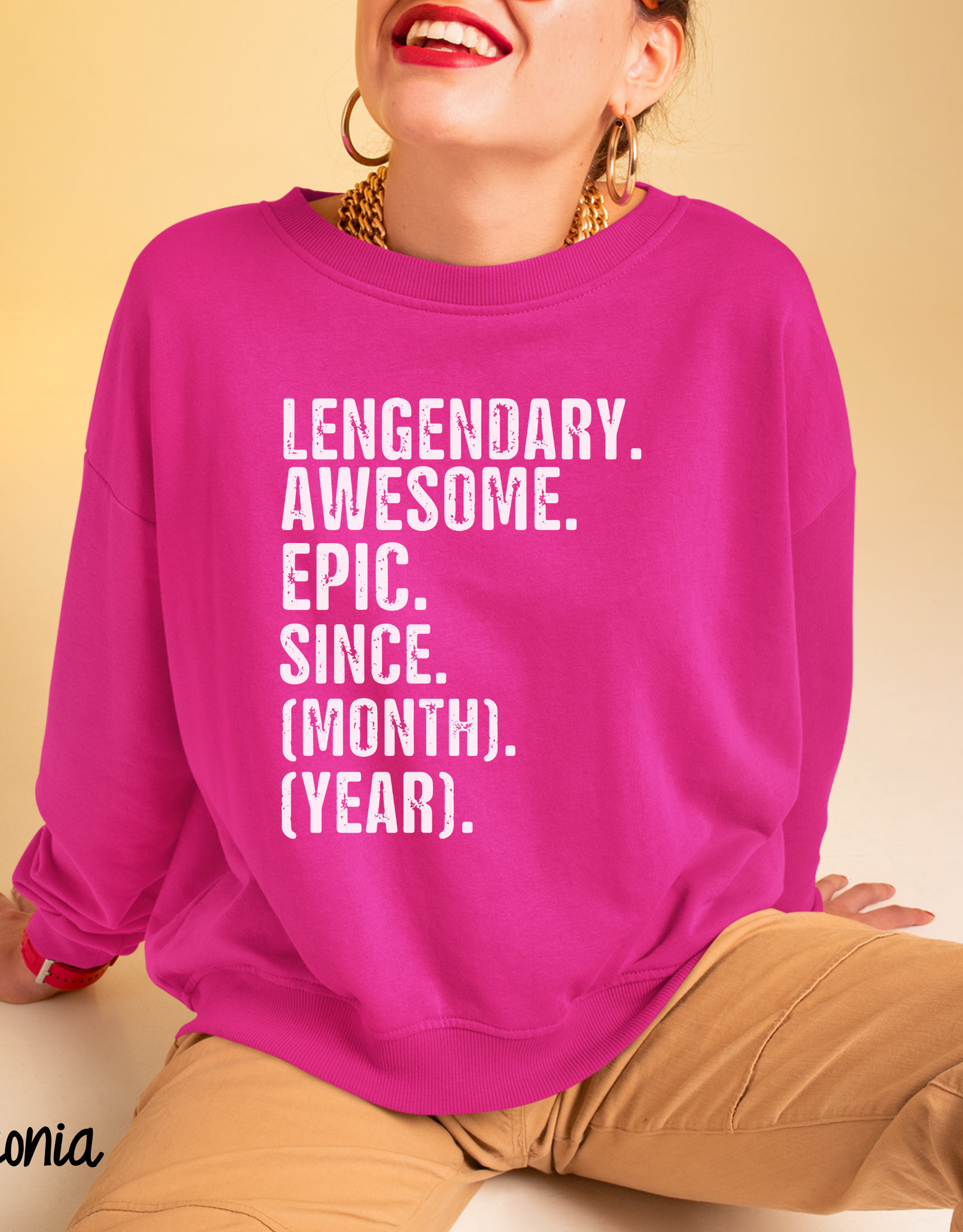 Legendary Awesome Epic Since Personalized Sweater, For Men And Women, Custom Birthday Sweater, Custom Sweater, Birthday Party