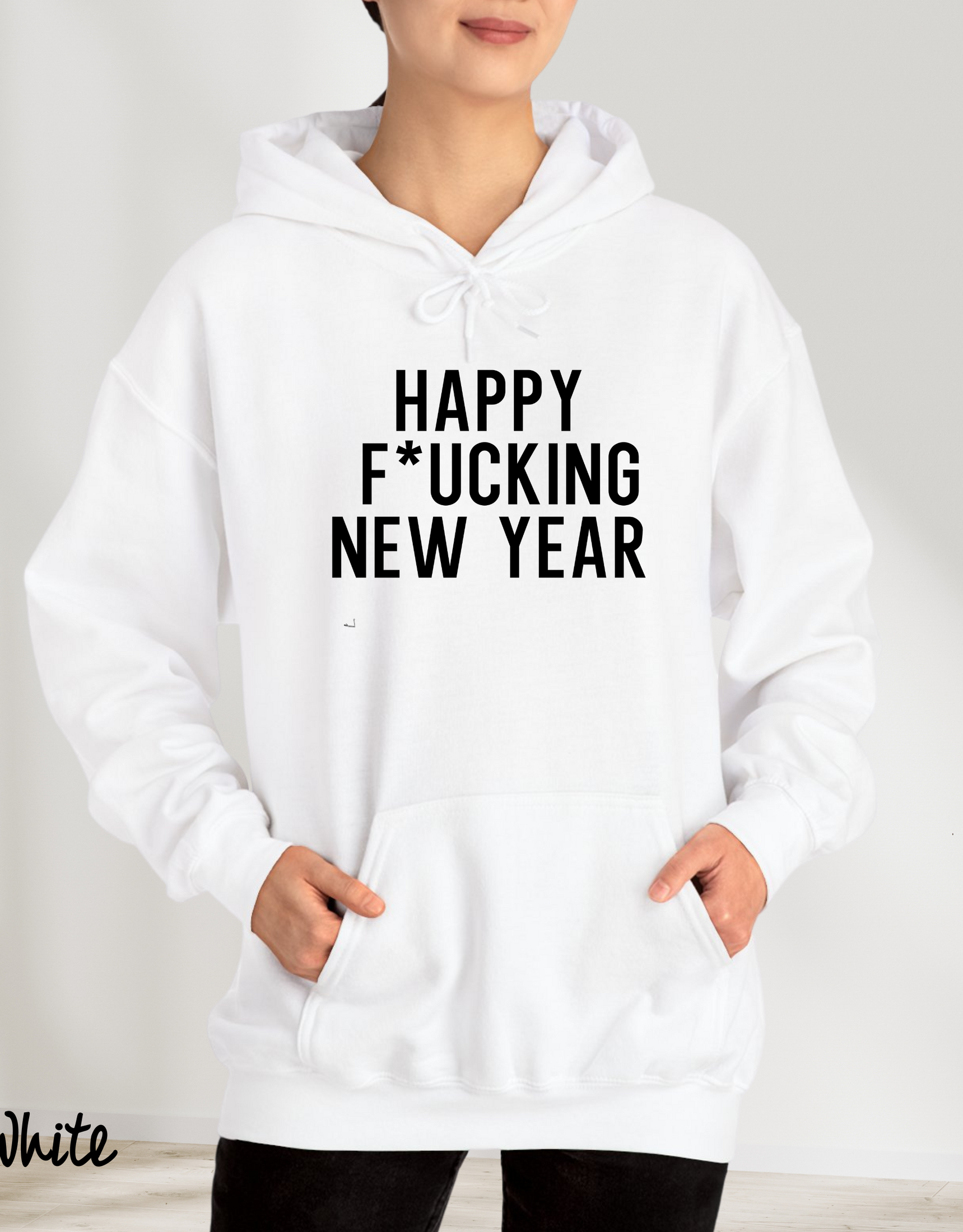 Happy F* New Year Hoodies, Funny Friends Hoodies For New Year, Gift For Her, Holiday Hoodies