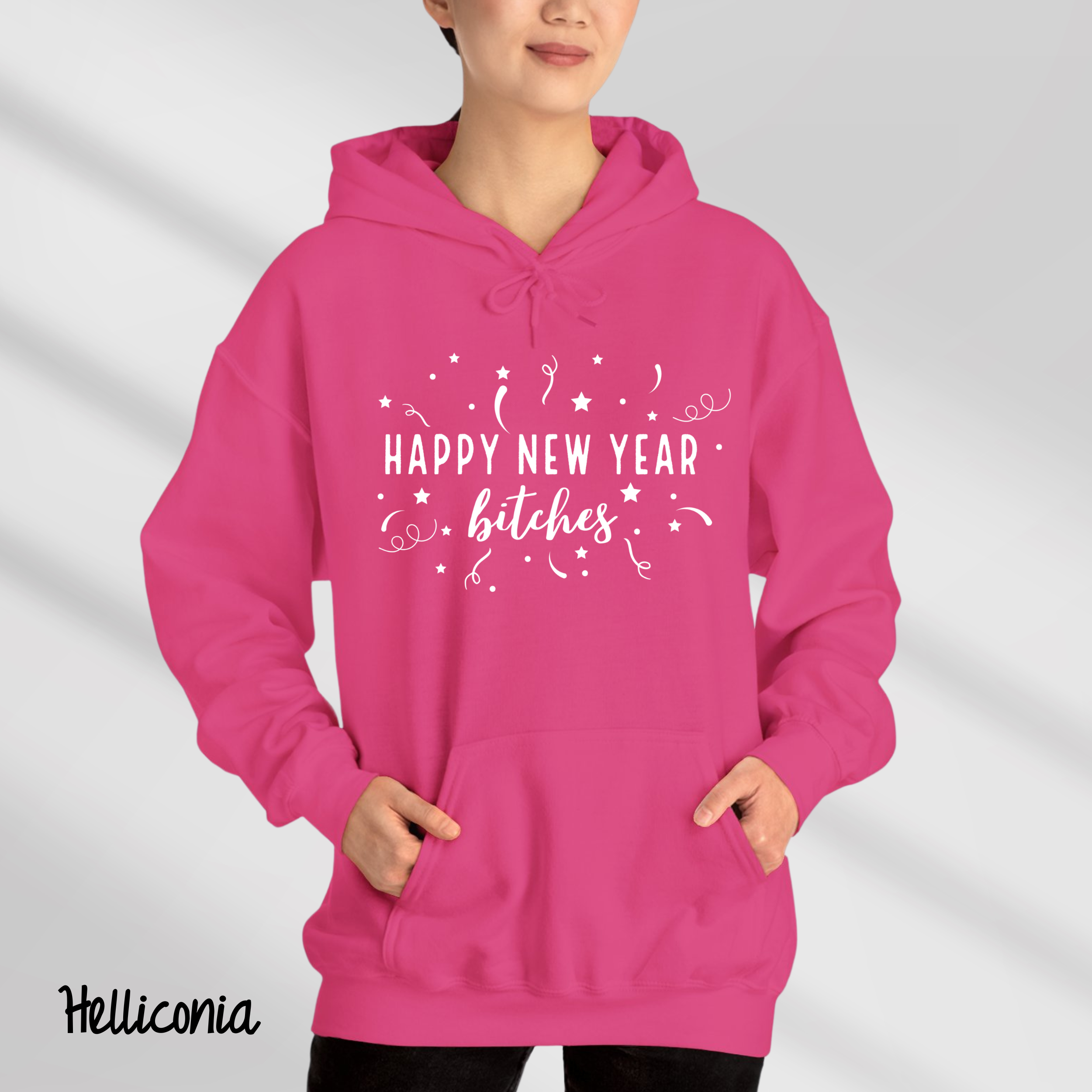 Happy New Year Bitches Hoodies, Funny New Year Hoodies, Family Matching Hoodies, New Year Eve Hoodies